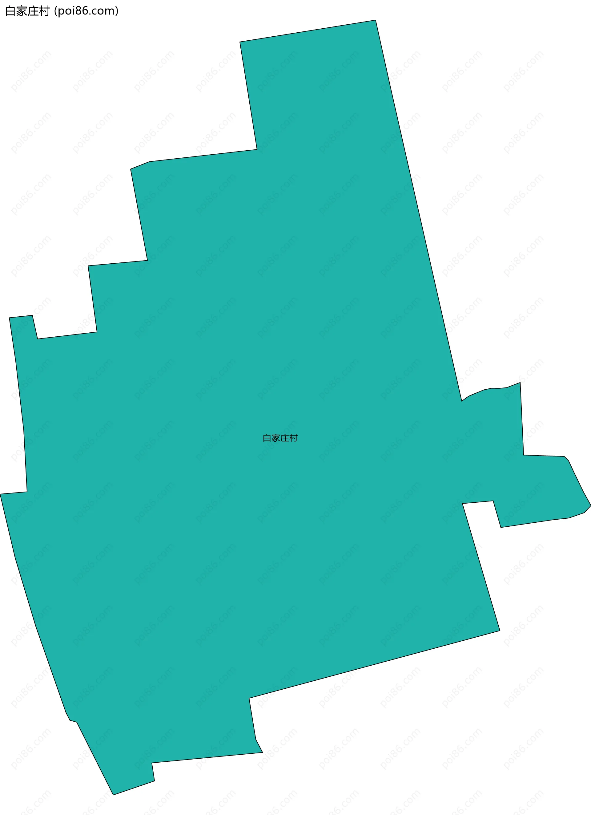 白家庄村边界地图