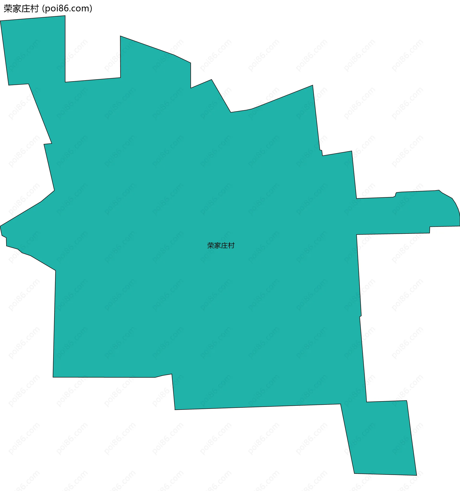 荣家庄村边界地图