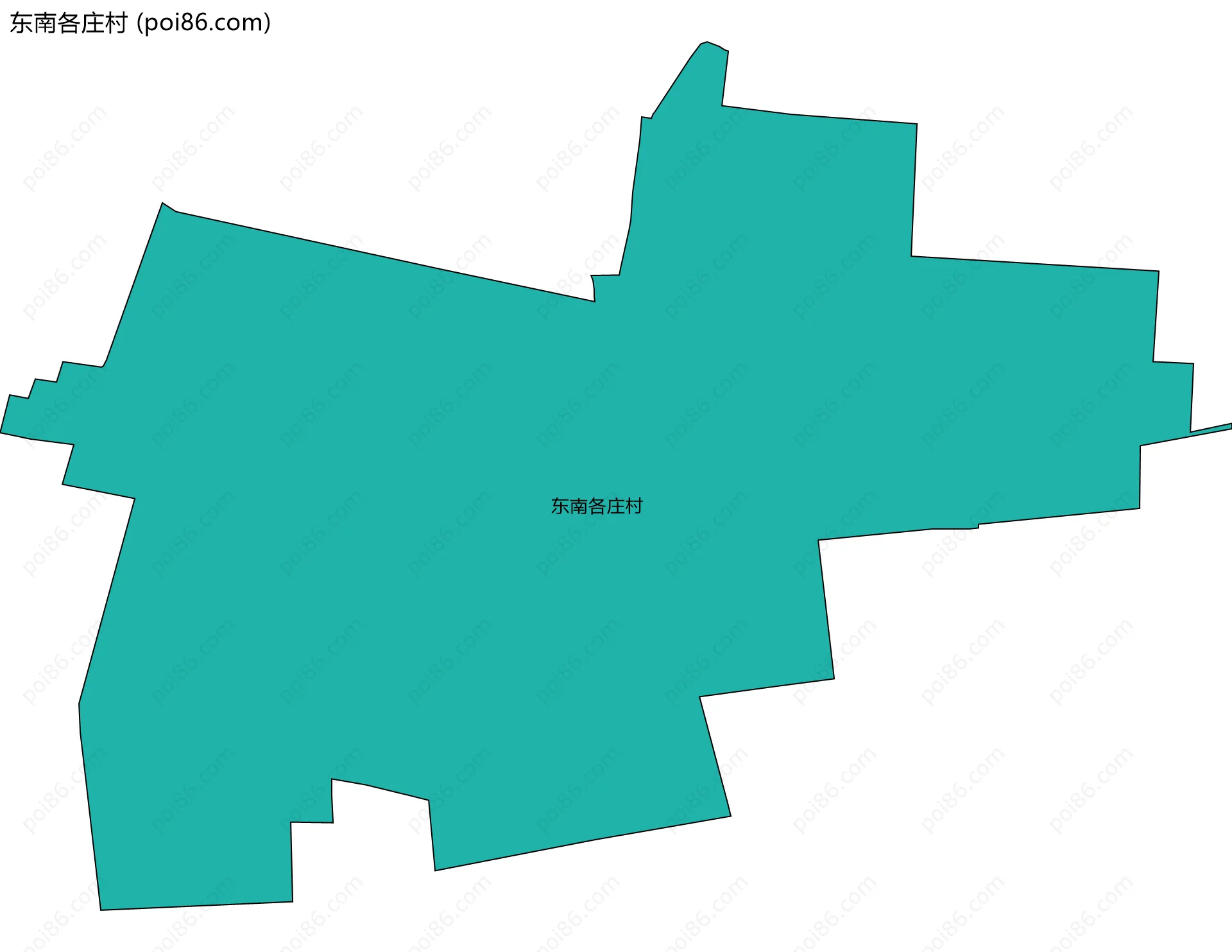 东南各庄村边界地图