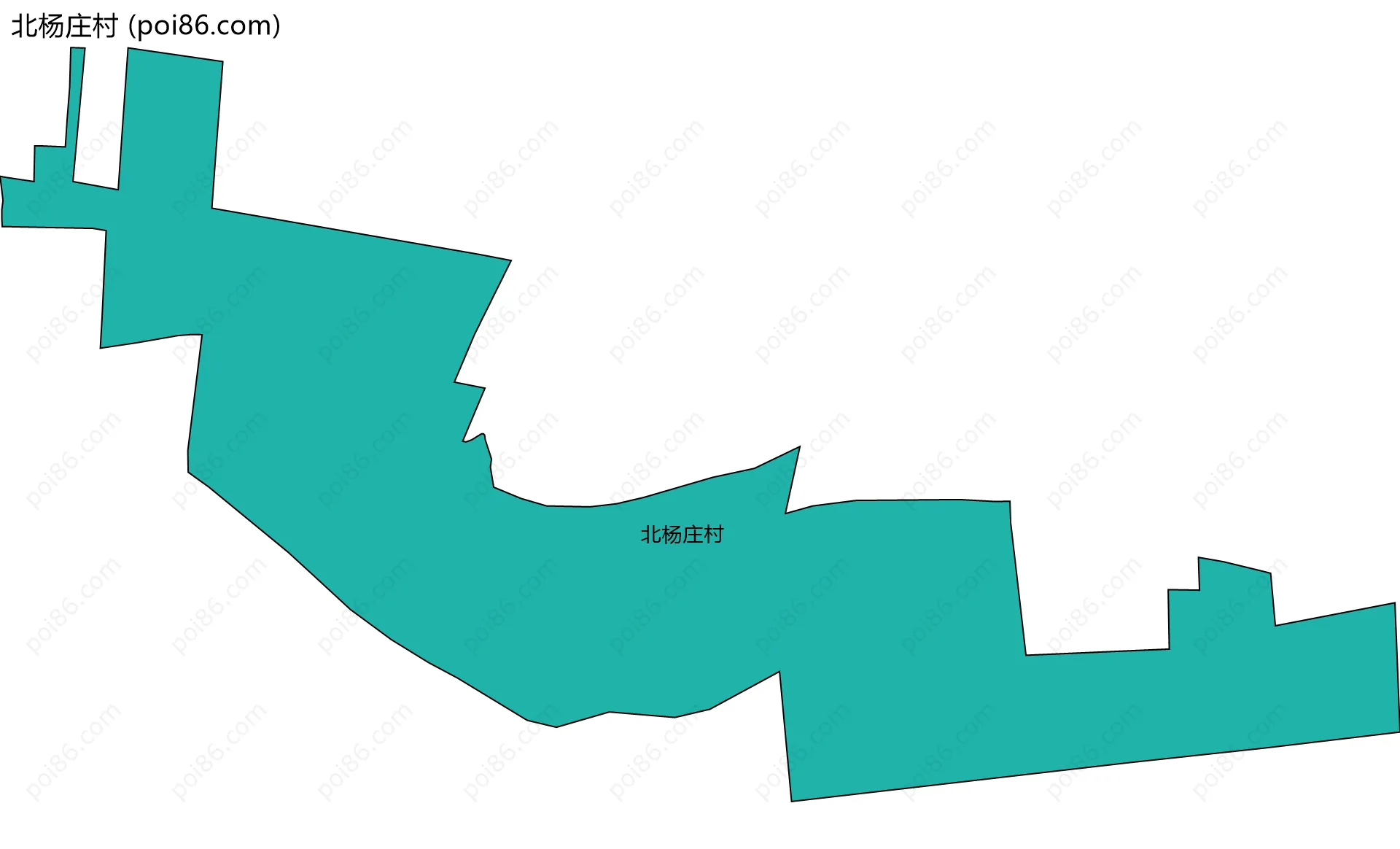 北杨庄村边界地图