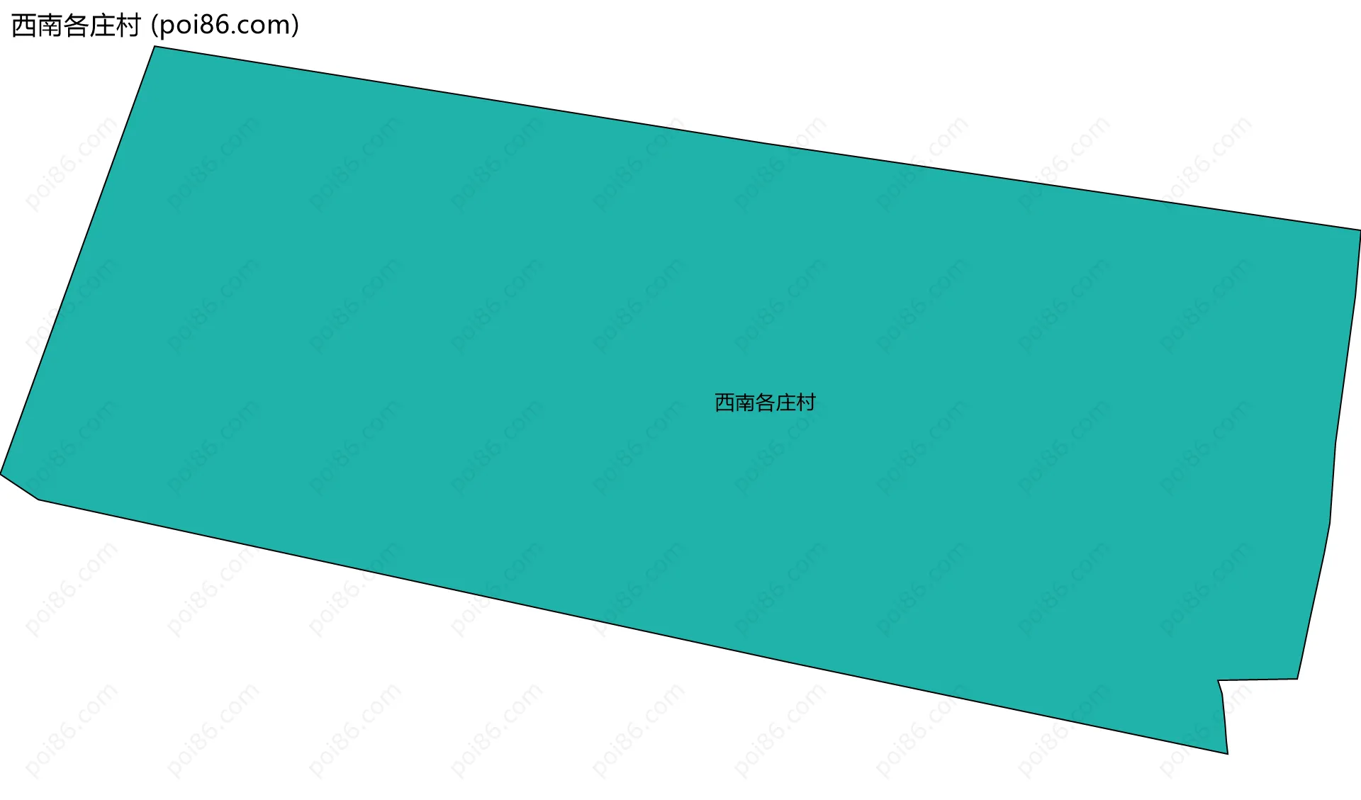 西南各庄村边界地图