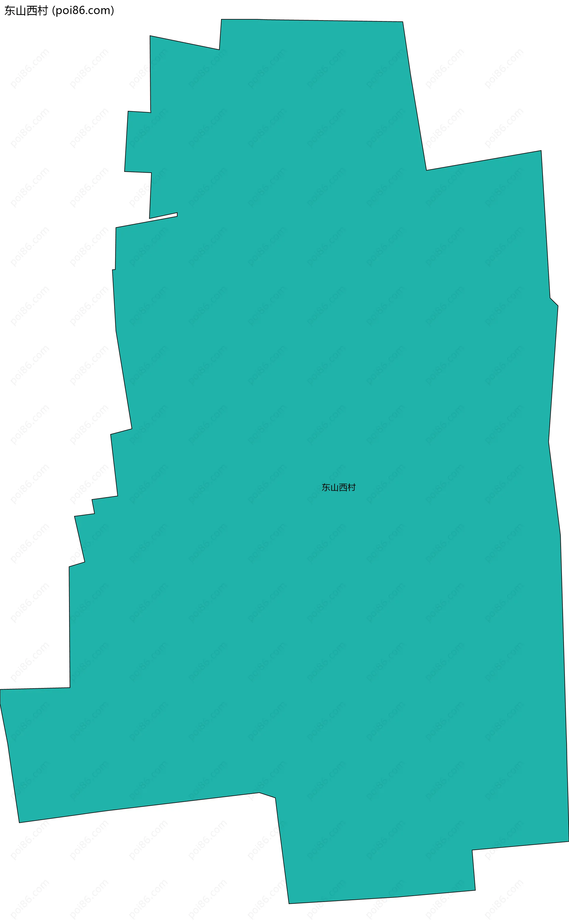 东山西村边界地图