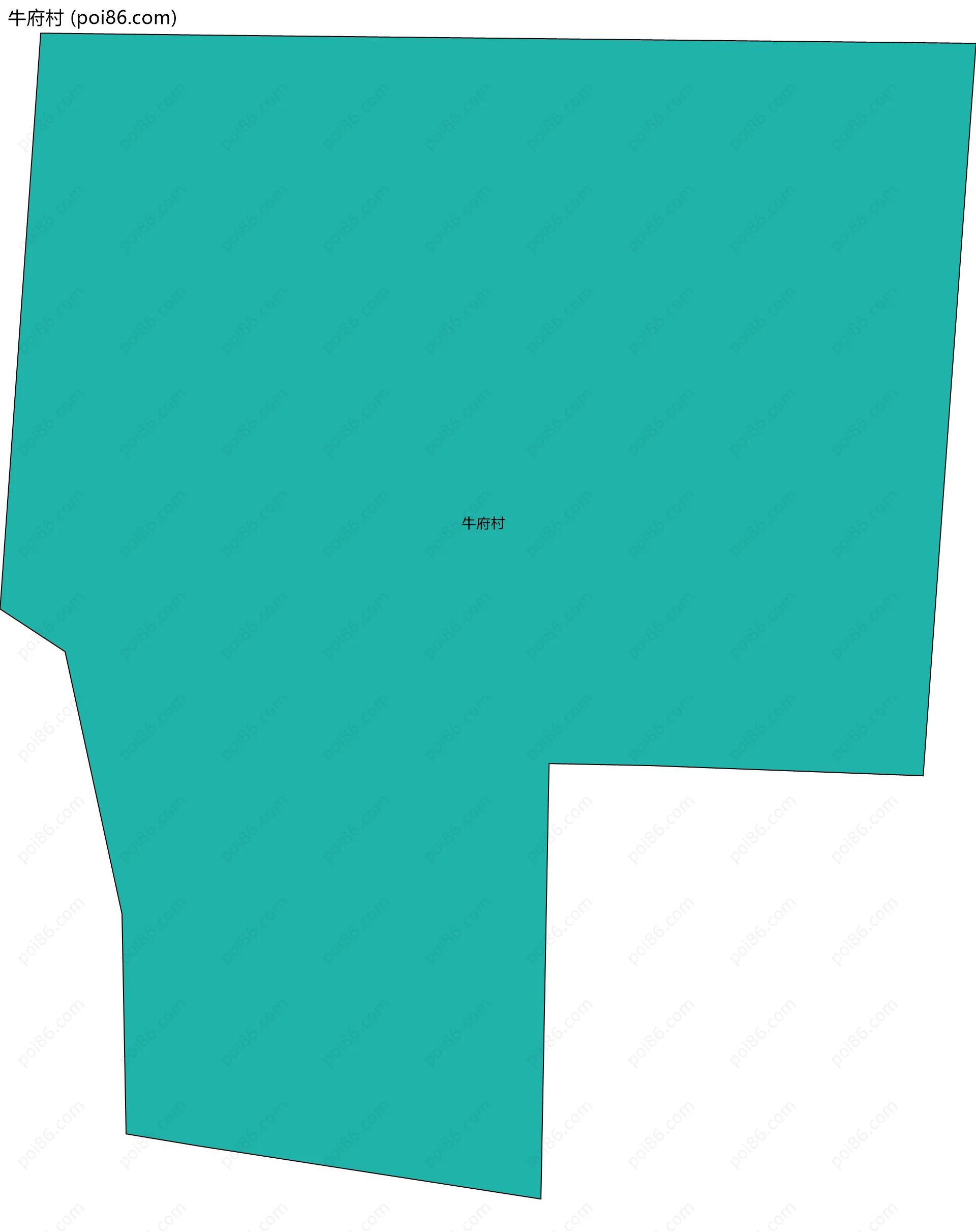 牛府村边界地图