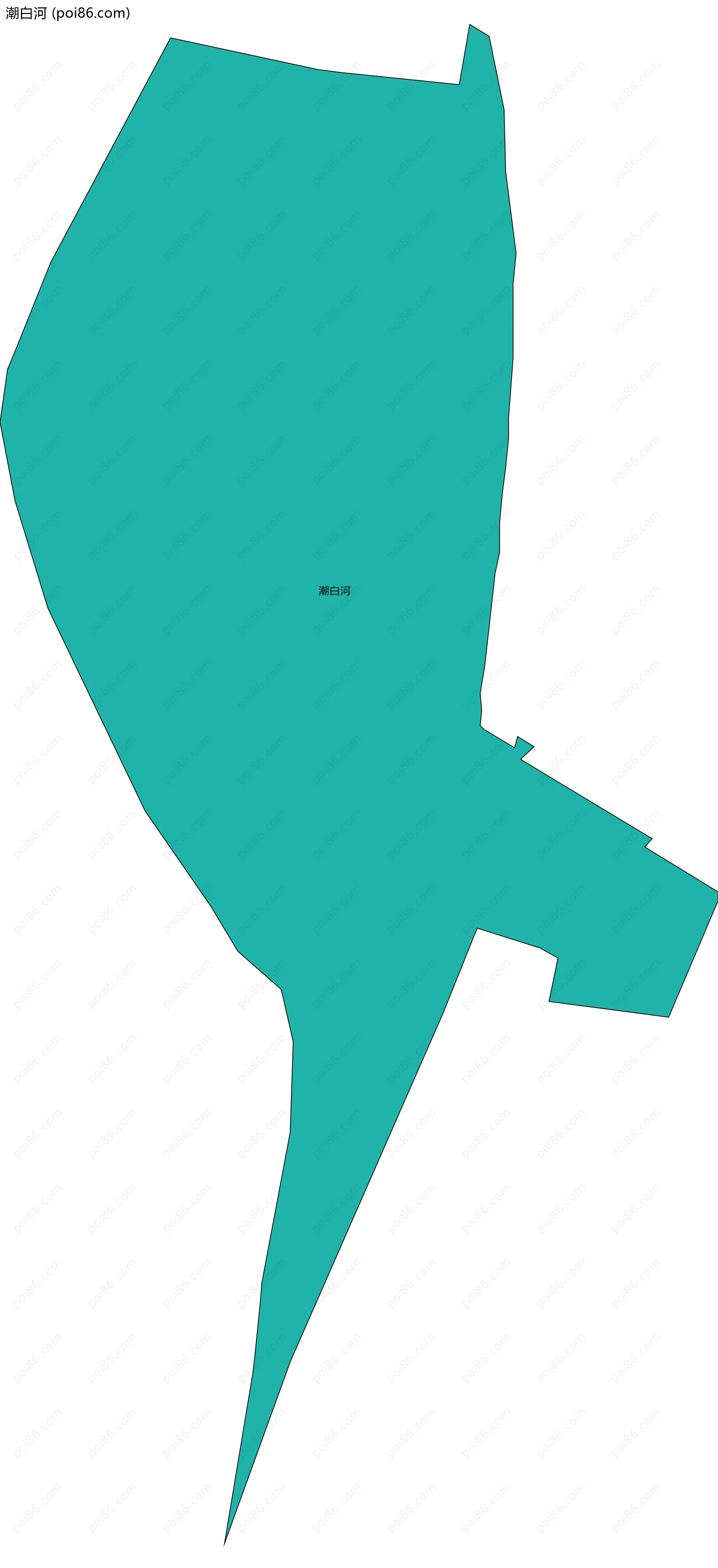 潮白河边界地图