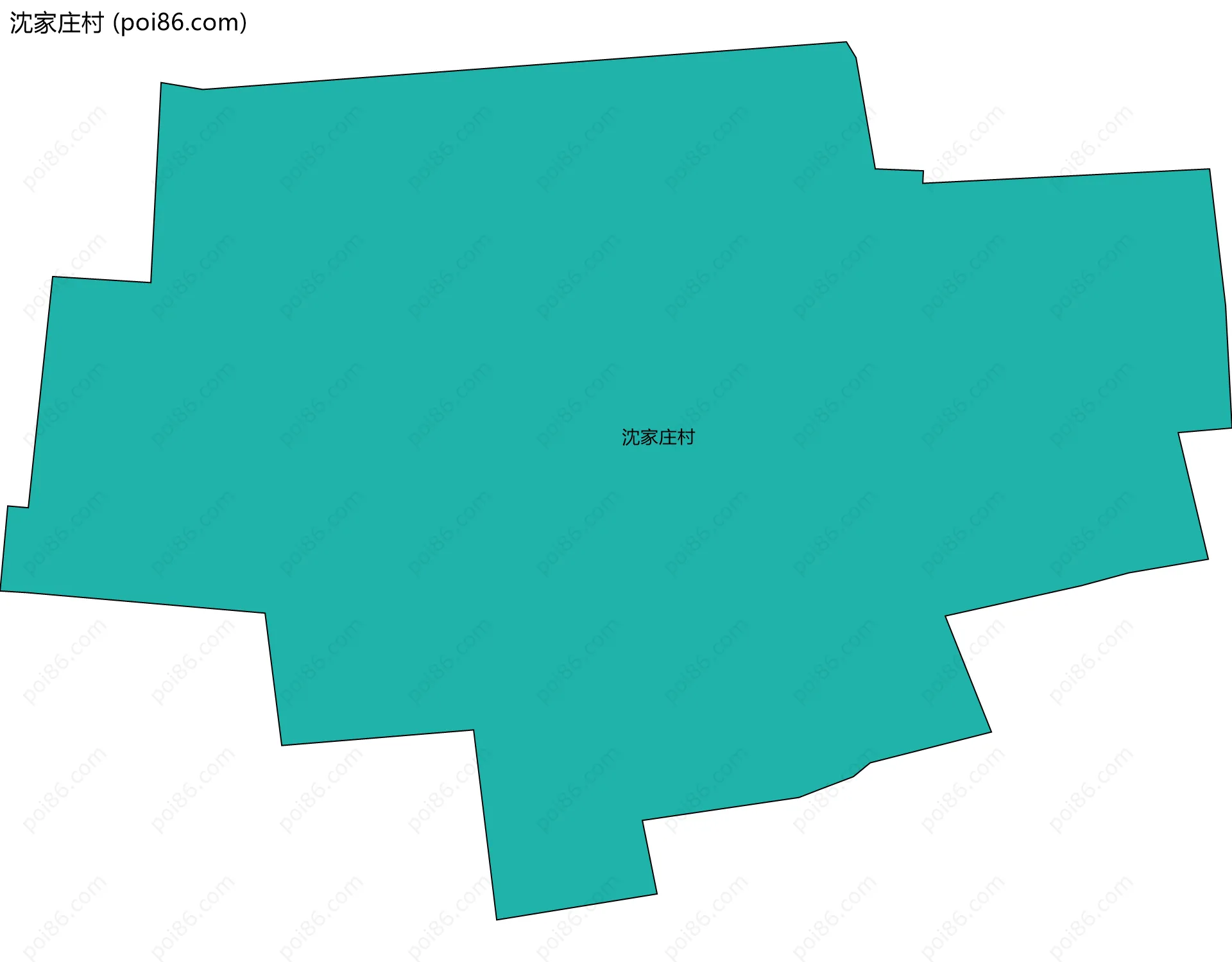 沈家庄村边界地图