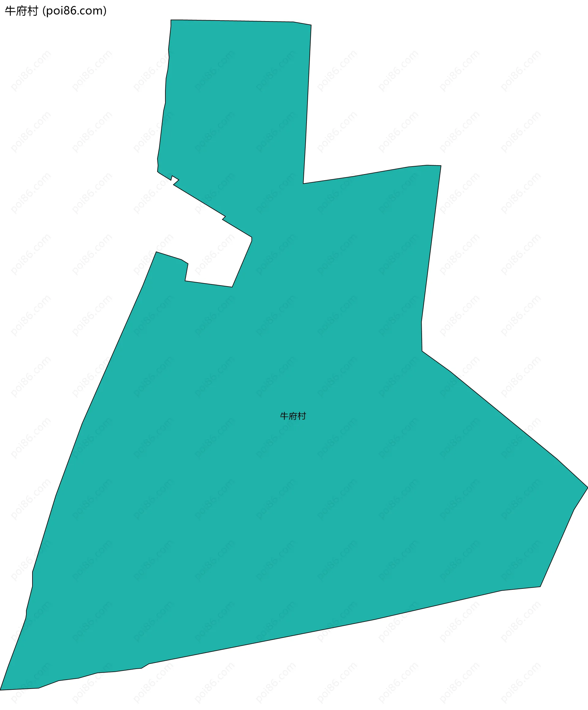 牛府村边界地图