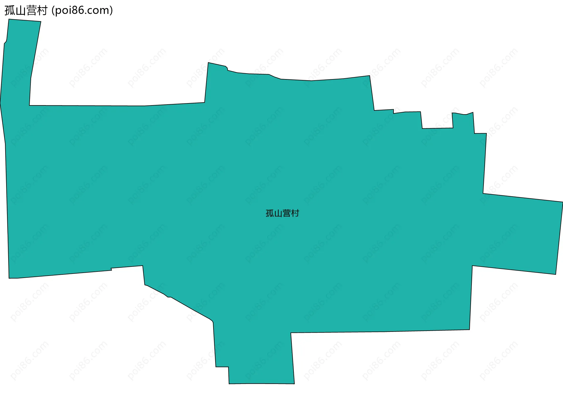 孤山营村边界地图