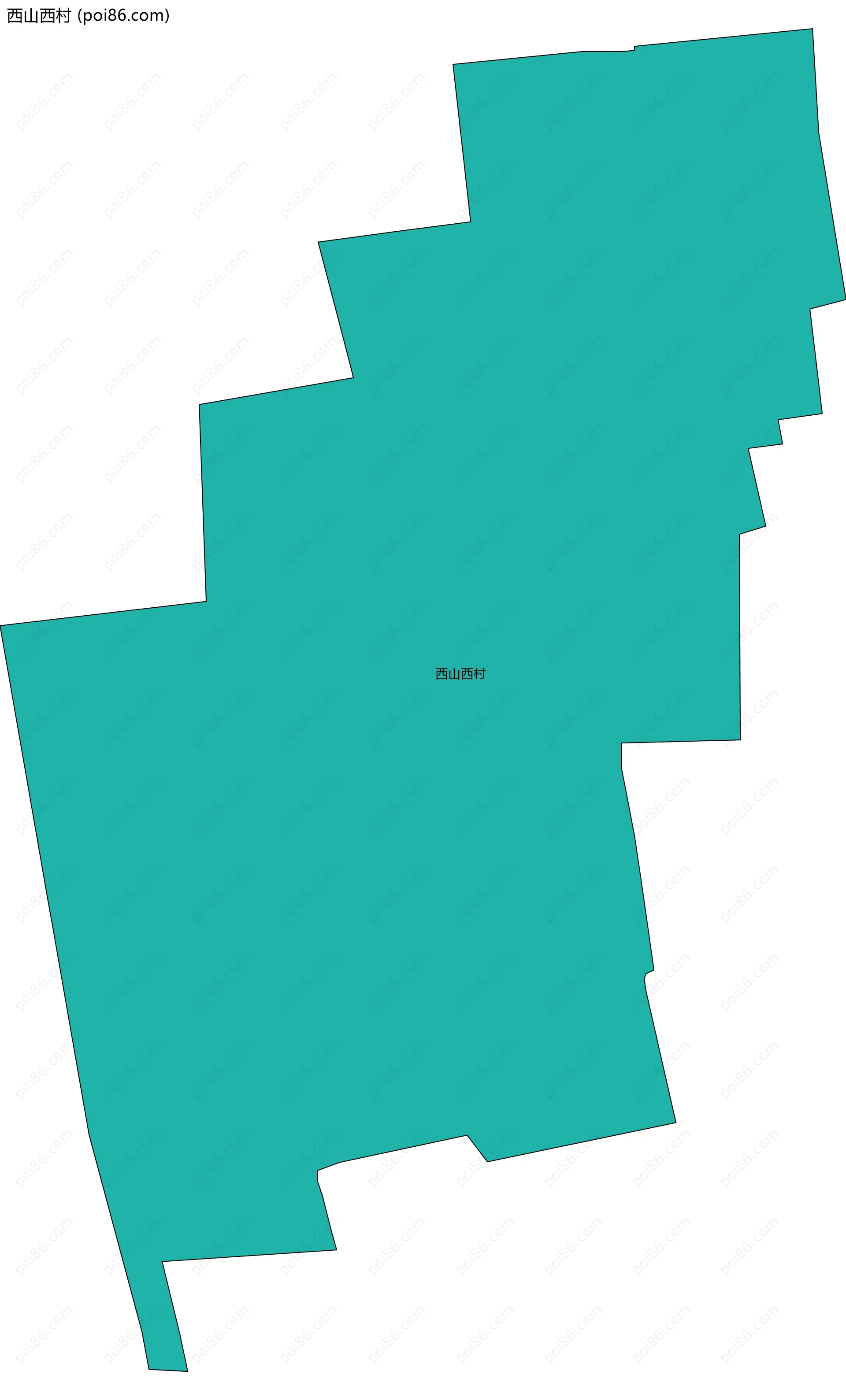 西山西村边界地图