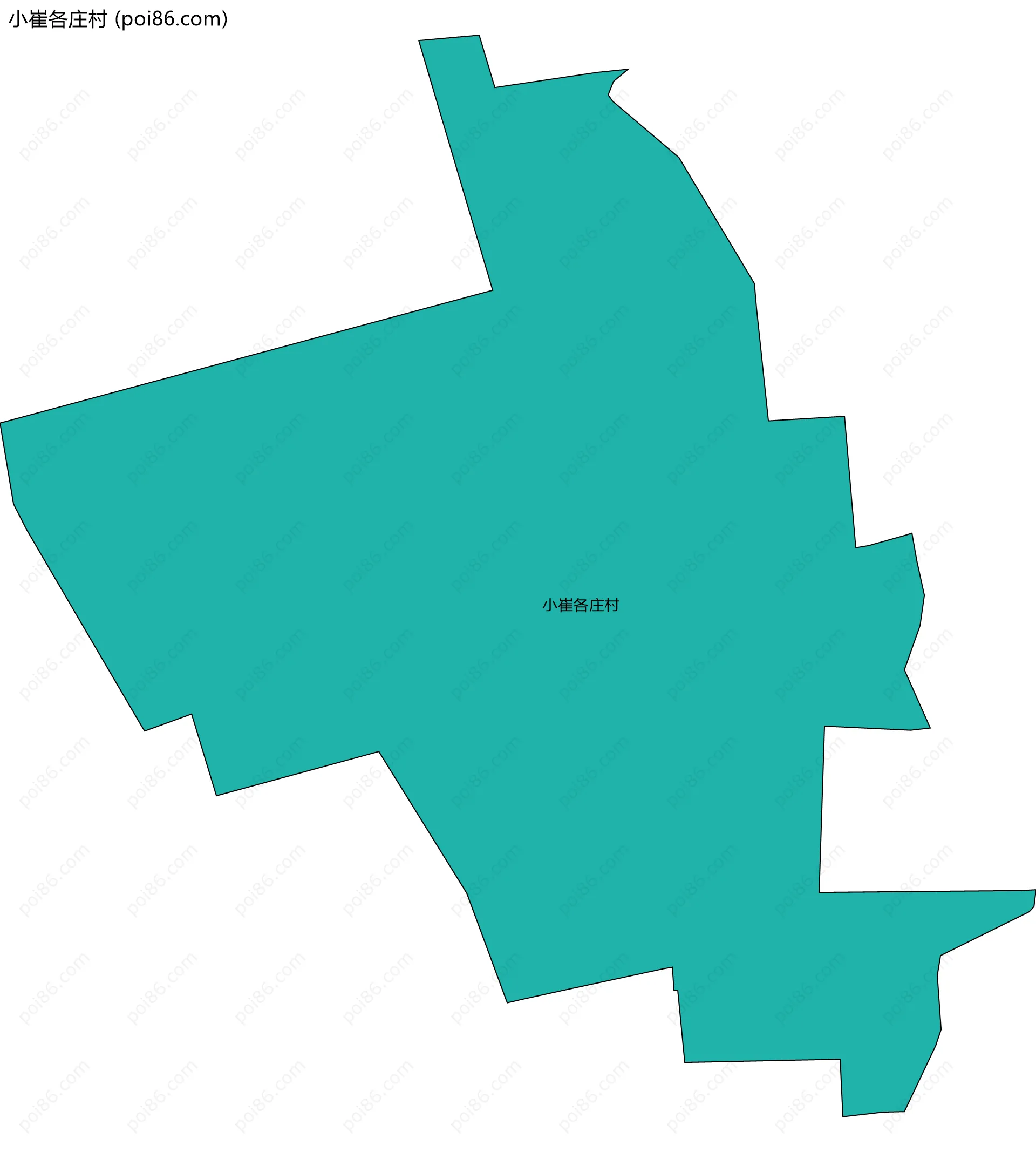 小崔各庄村边界地图