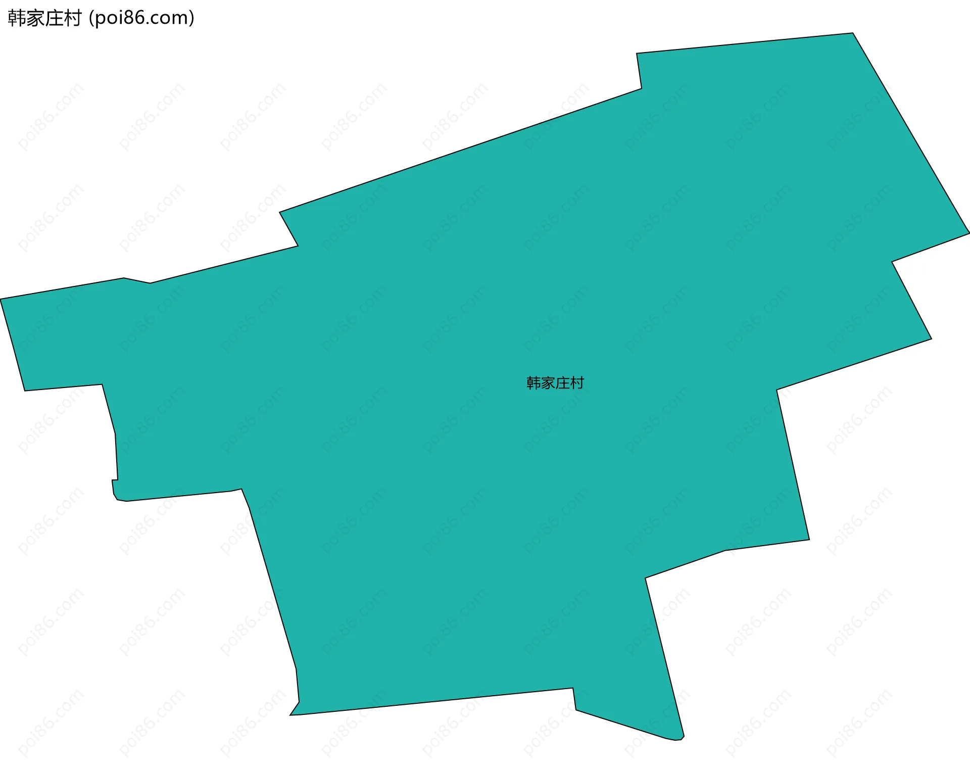韩家庄村边界地图