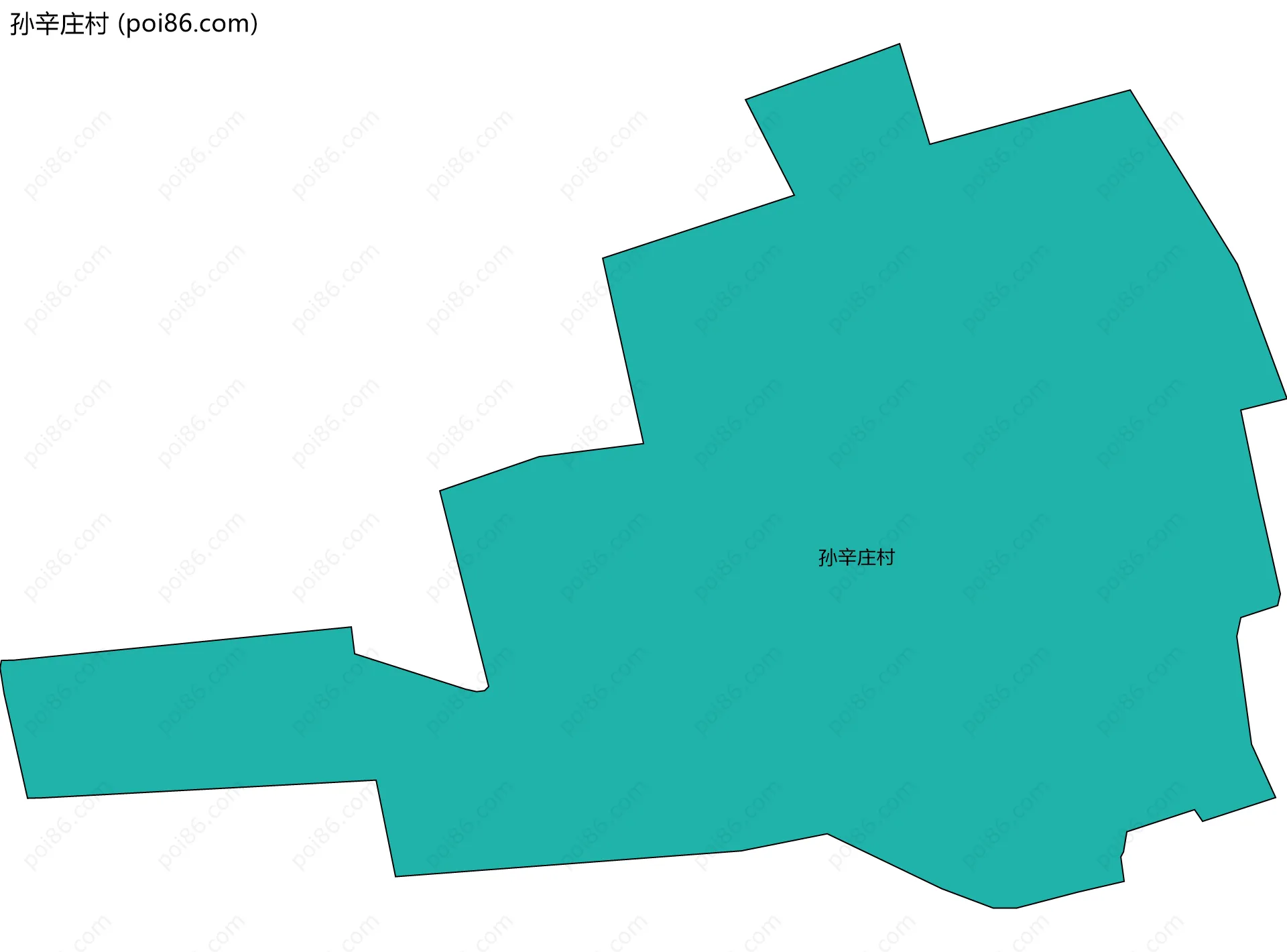 孙辛庄村边界地图