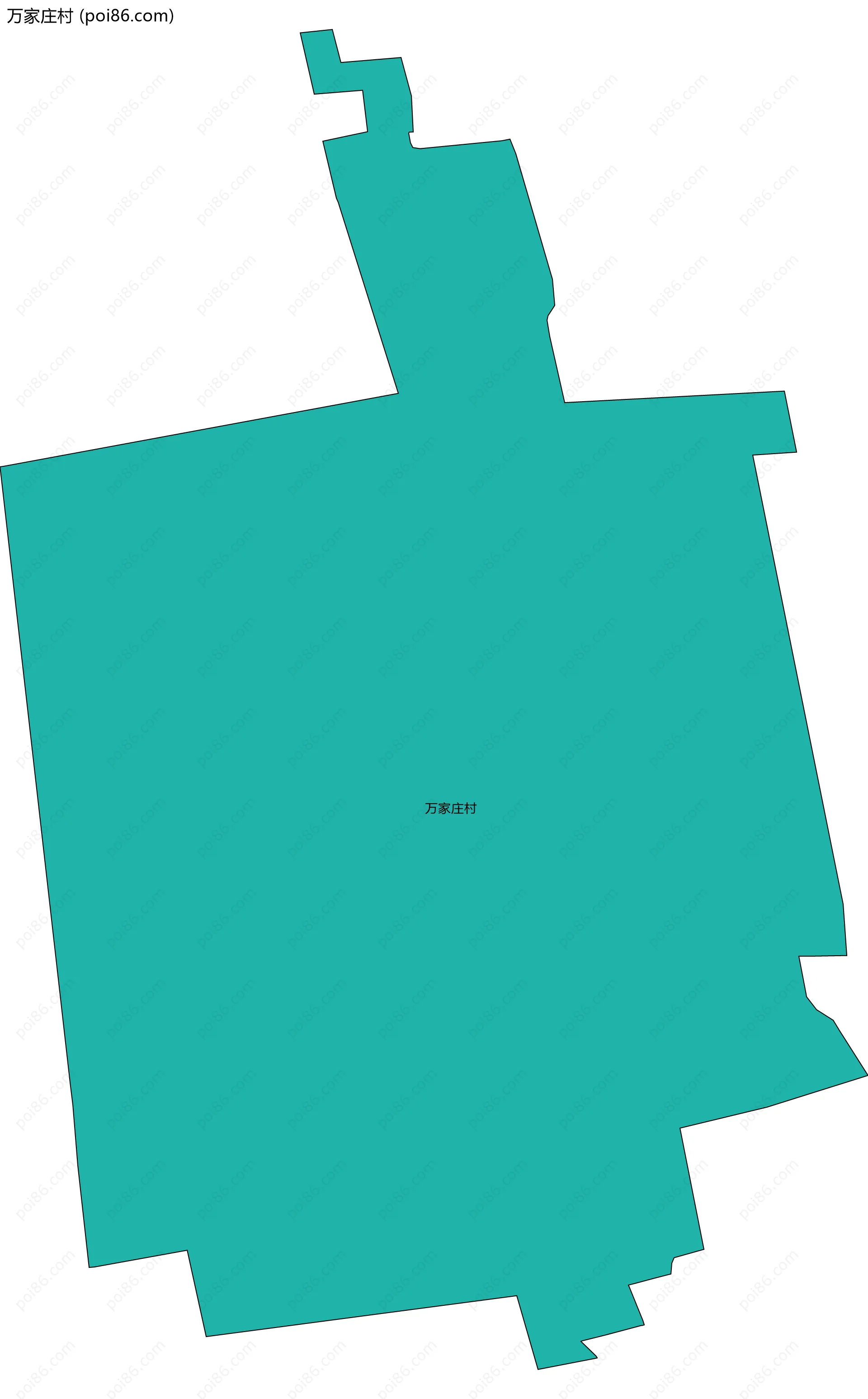 万家庄村边界地图