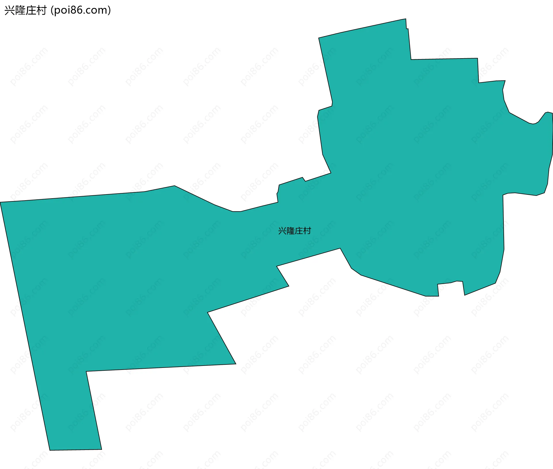 兴隆庄村边界地图