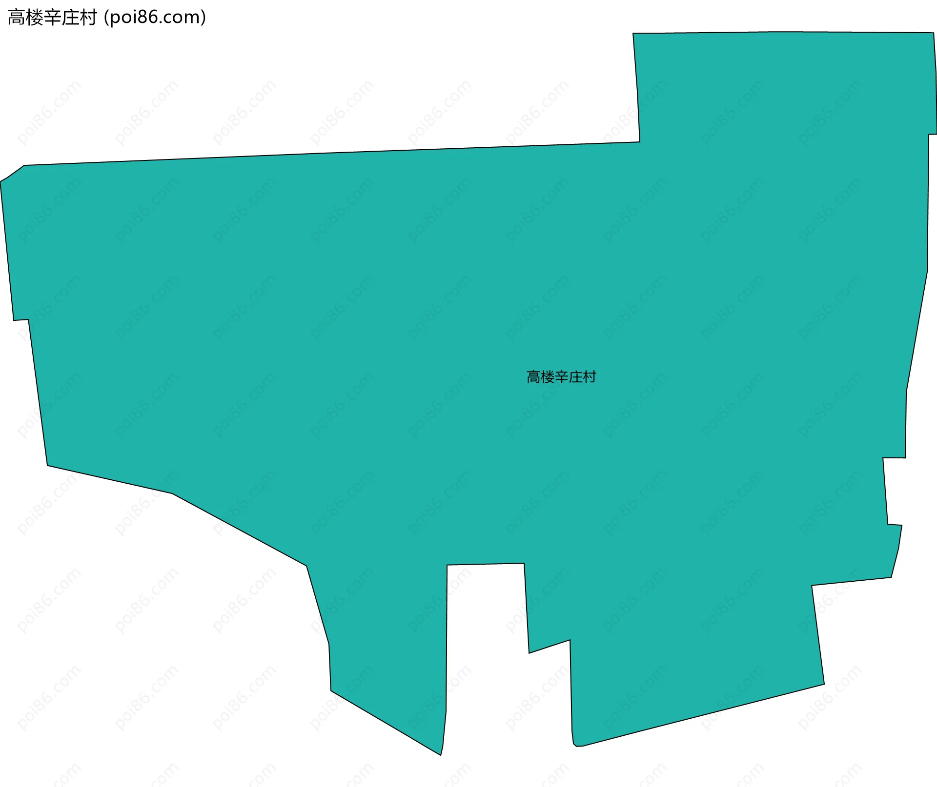 高楼辛庄村边界地图