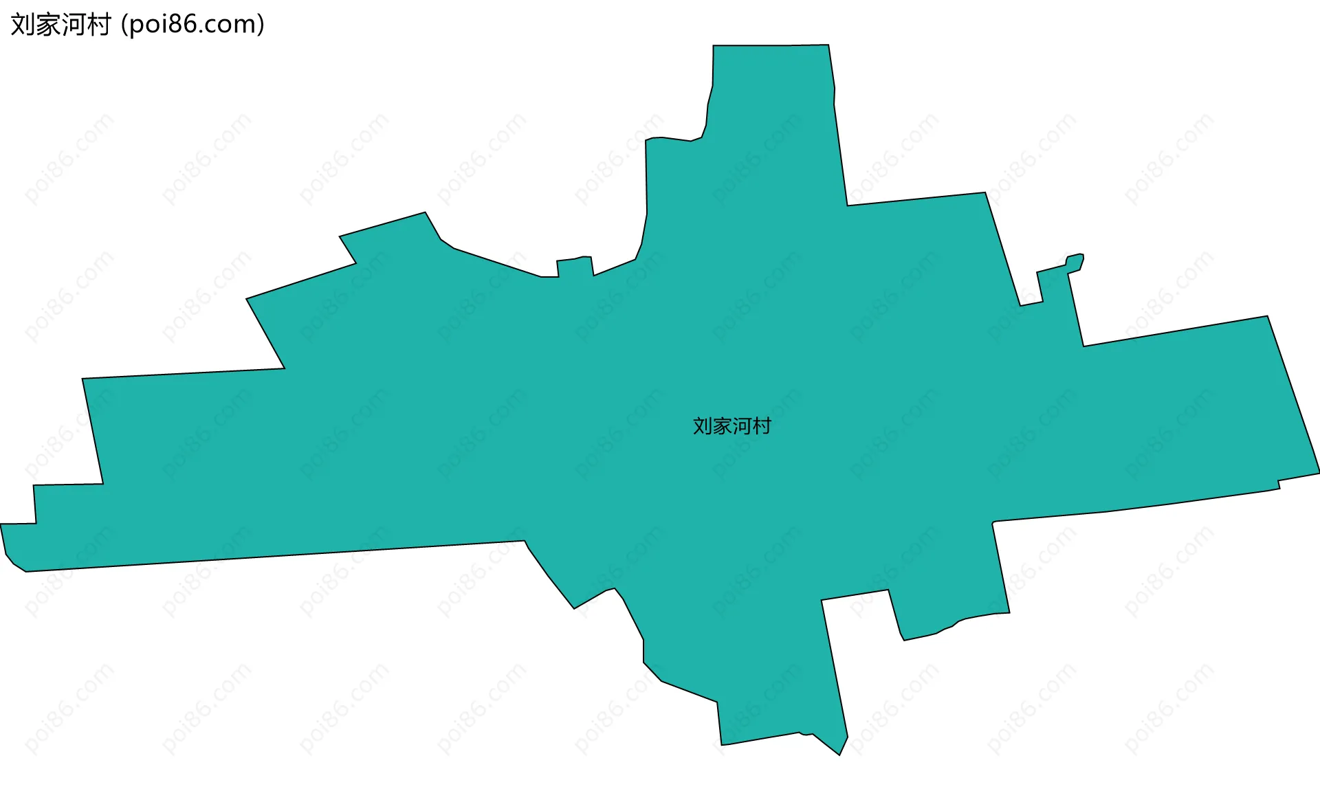 刘家河村边界地图
