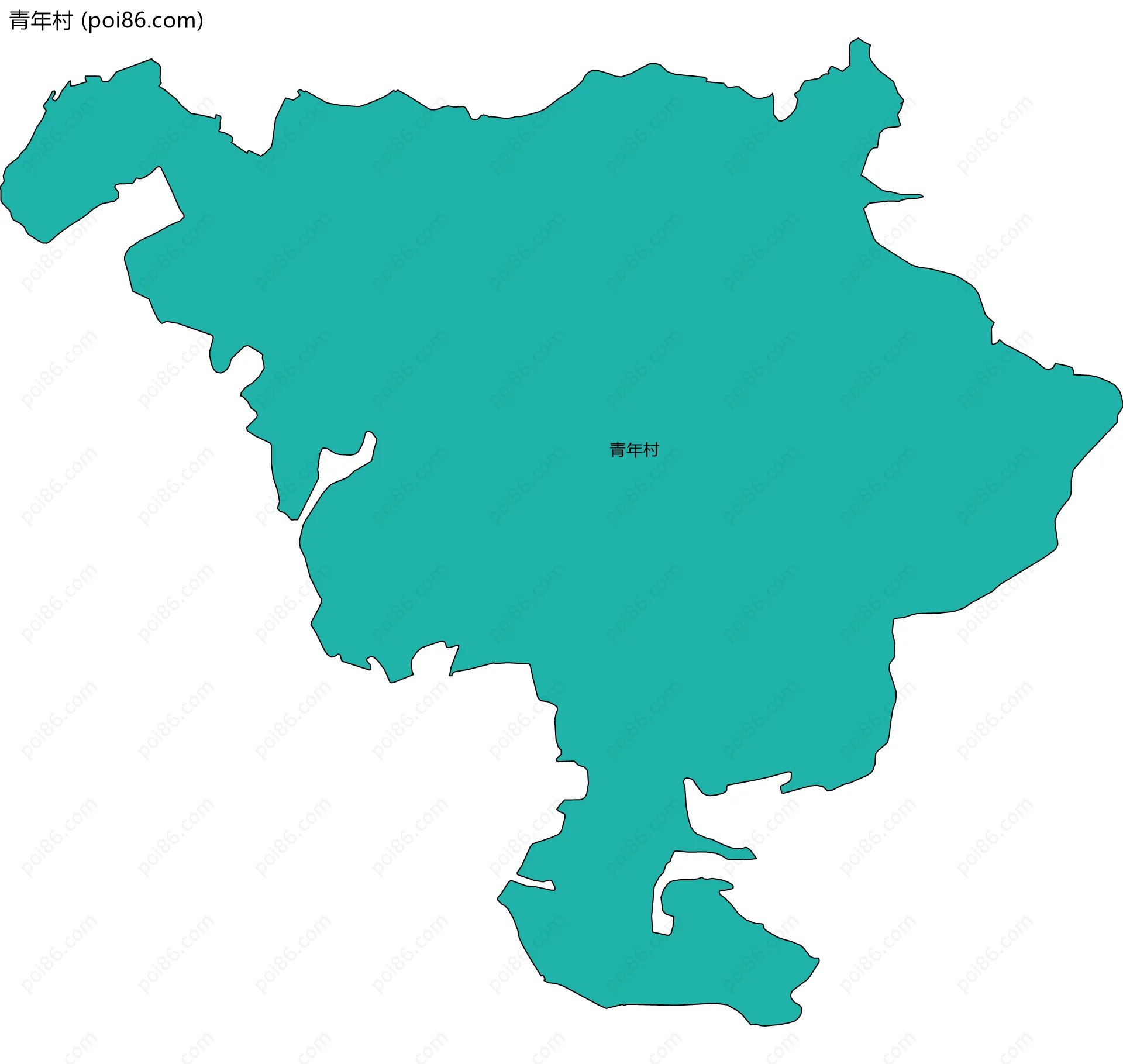 青年村边界地图