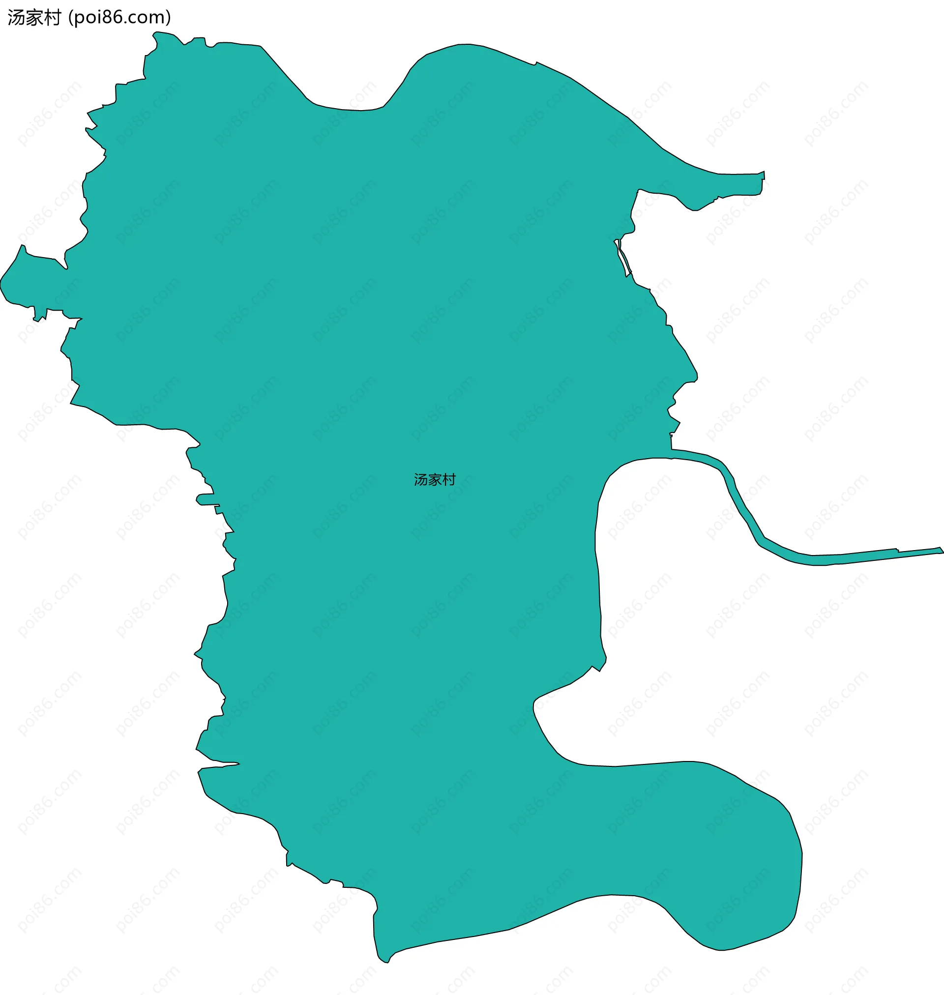 汤家村边界地图