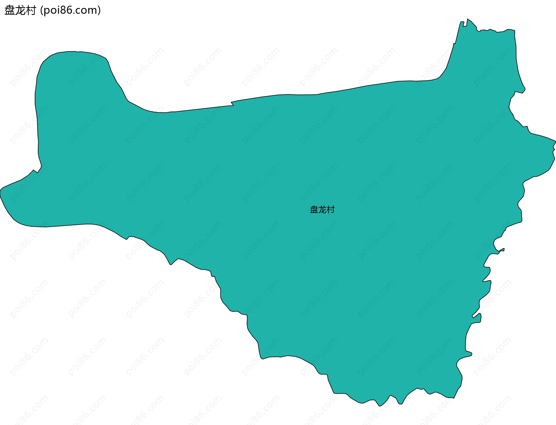 盘龙村边界地图
