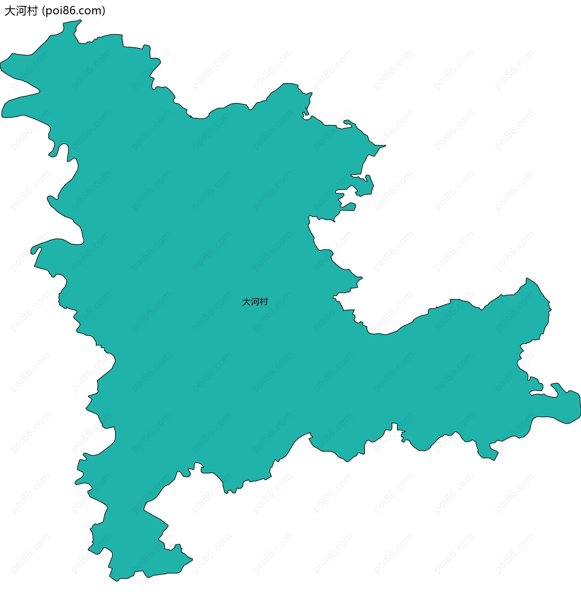 大河村边界地图