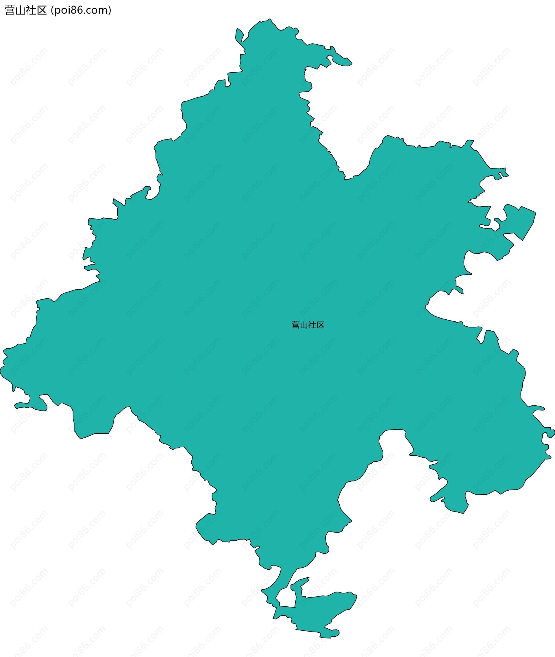 营山社区边界地图