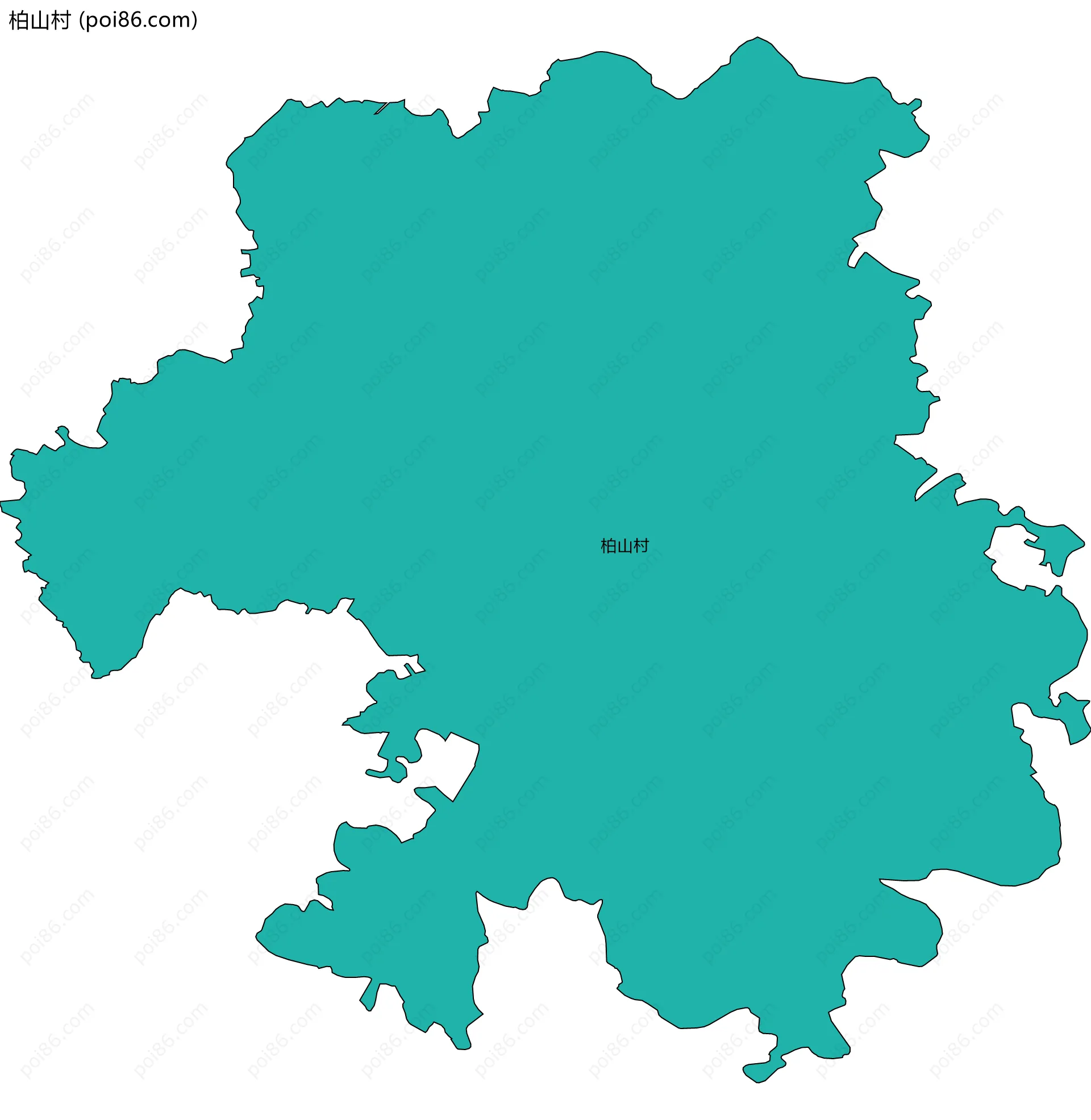 柏山村边界地图