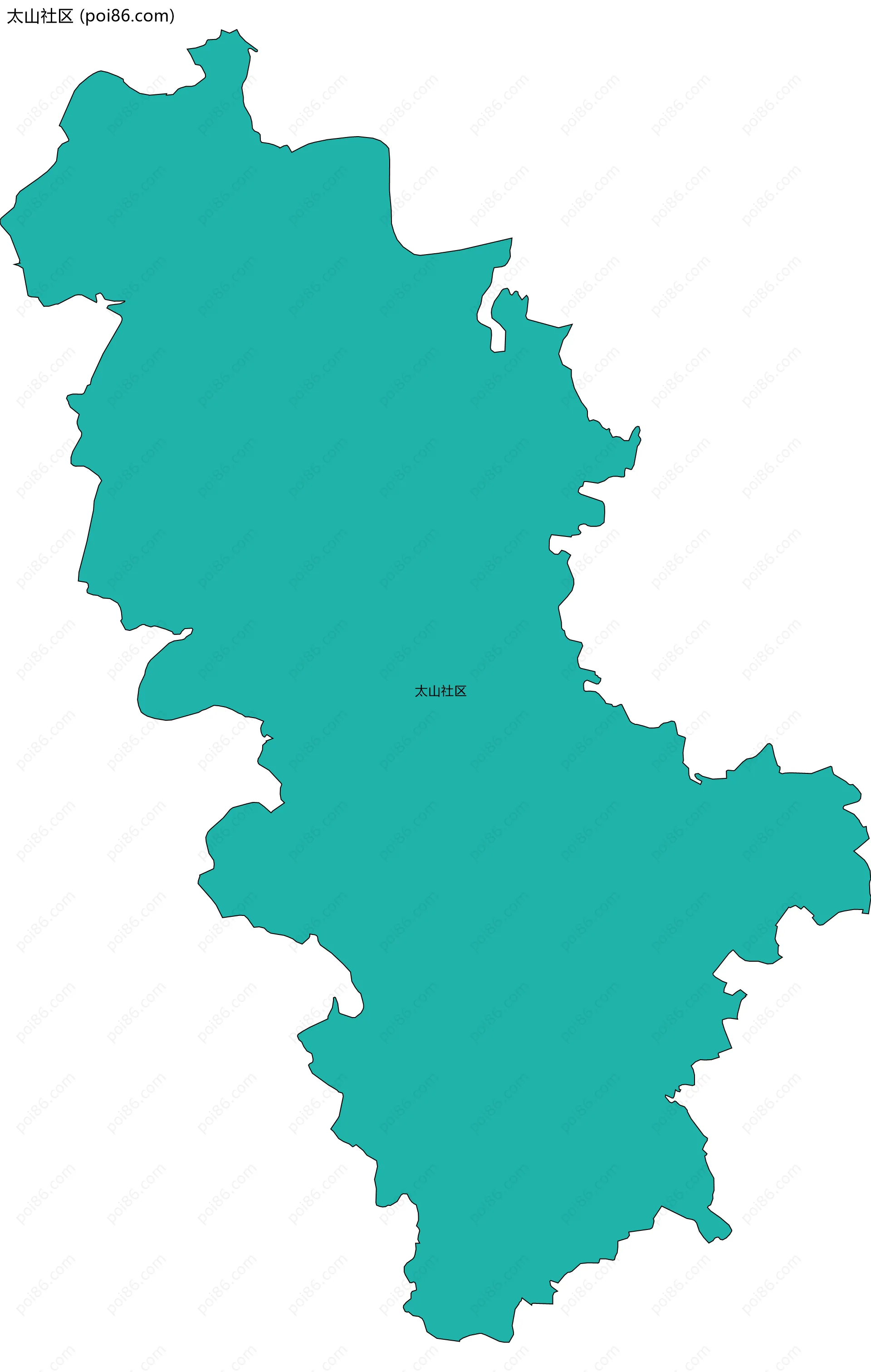 太山社区边界地图
