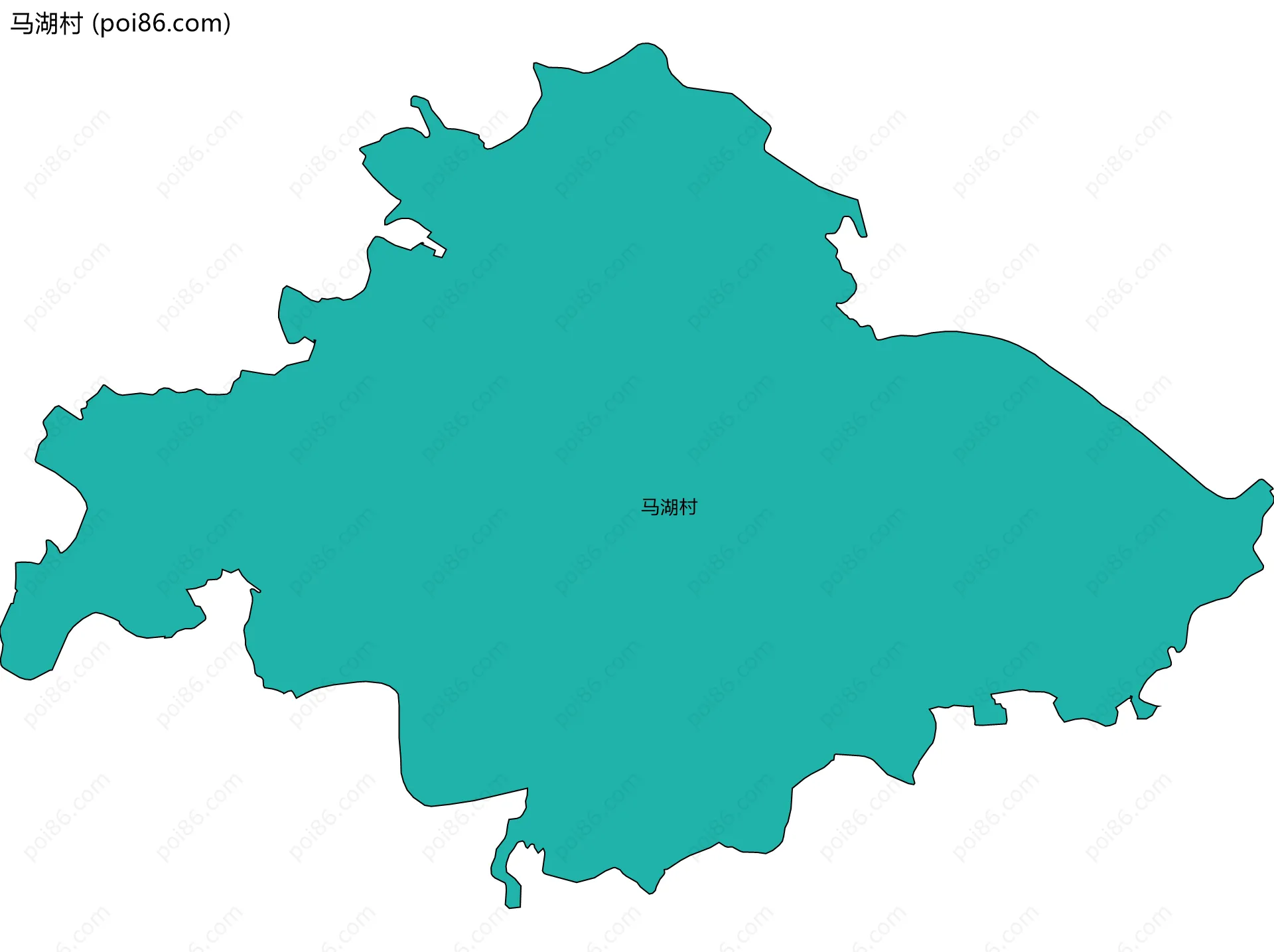 马湖村边界地图