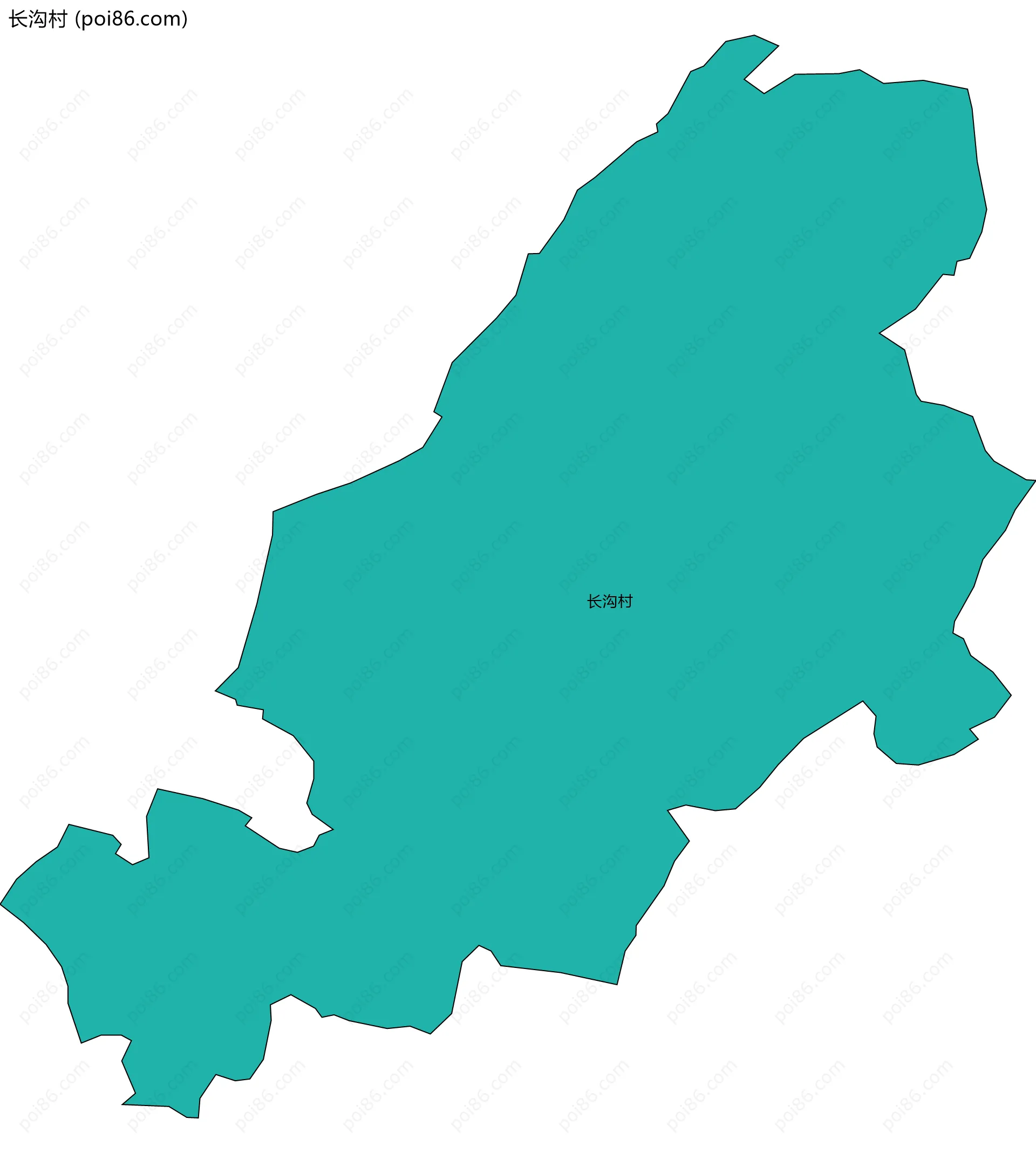 长沟村边界地图