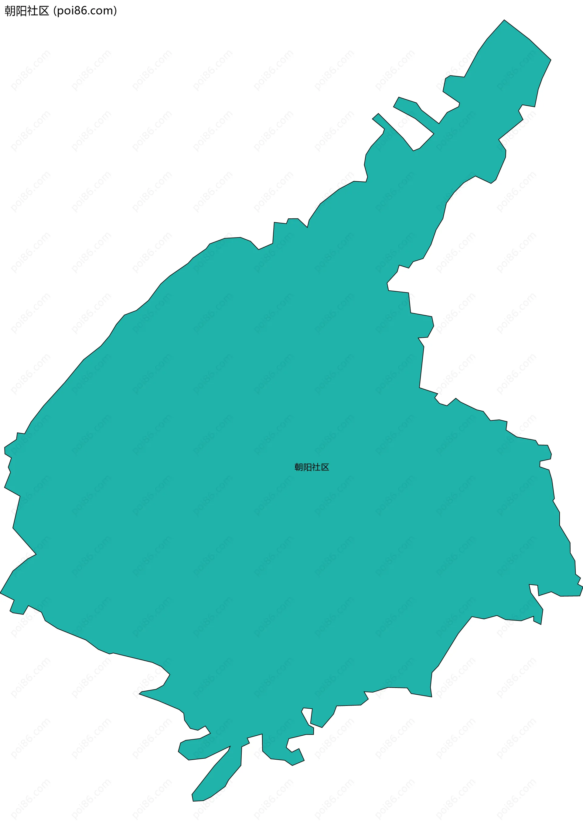 朝阳社区边界地图