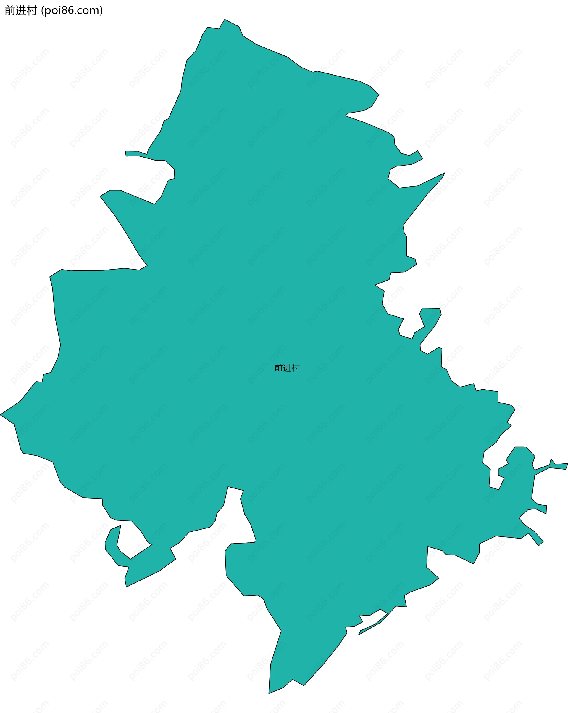 前进村边界地图