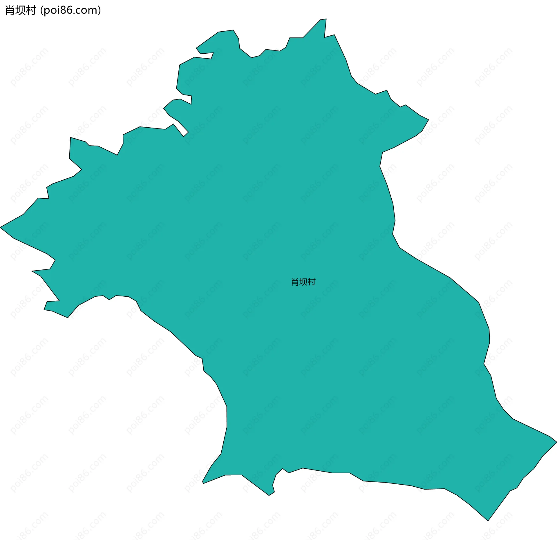 肖坝村边界地图