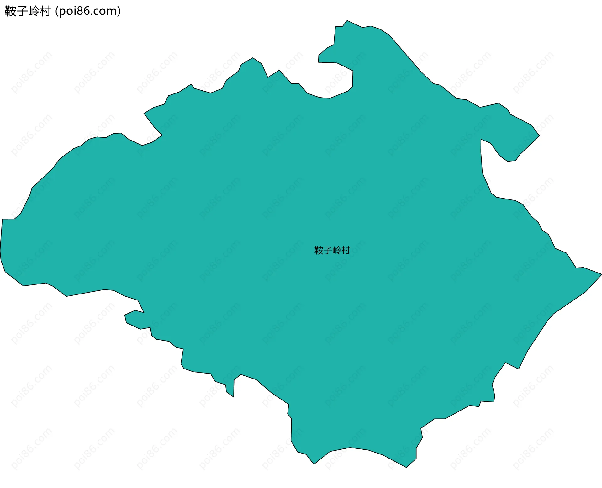 鞍子岭村边界地图