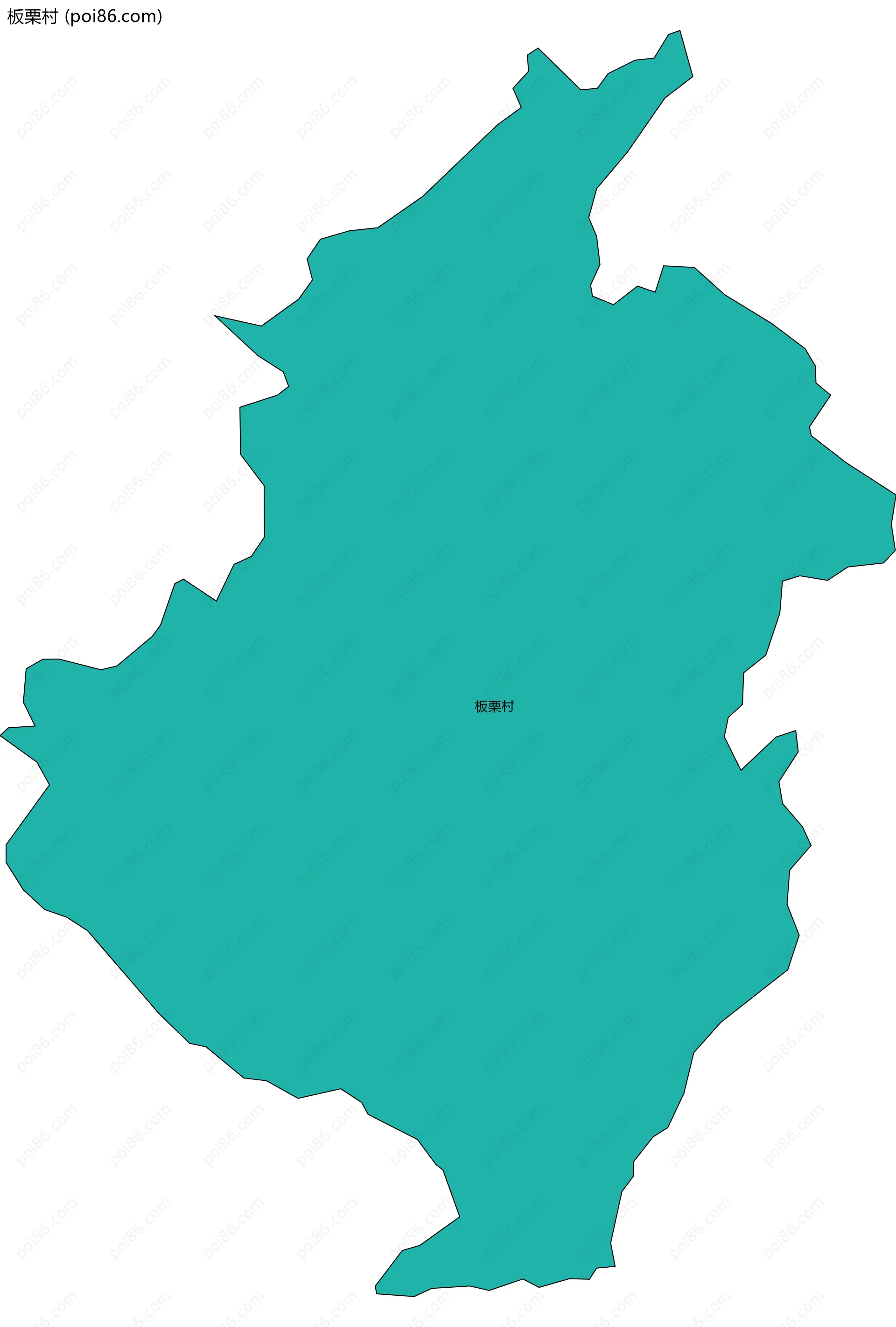 板栗村边界地图