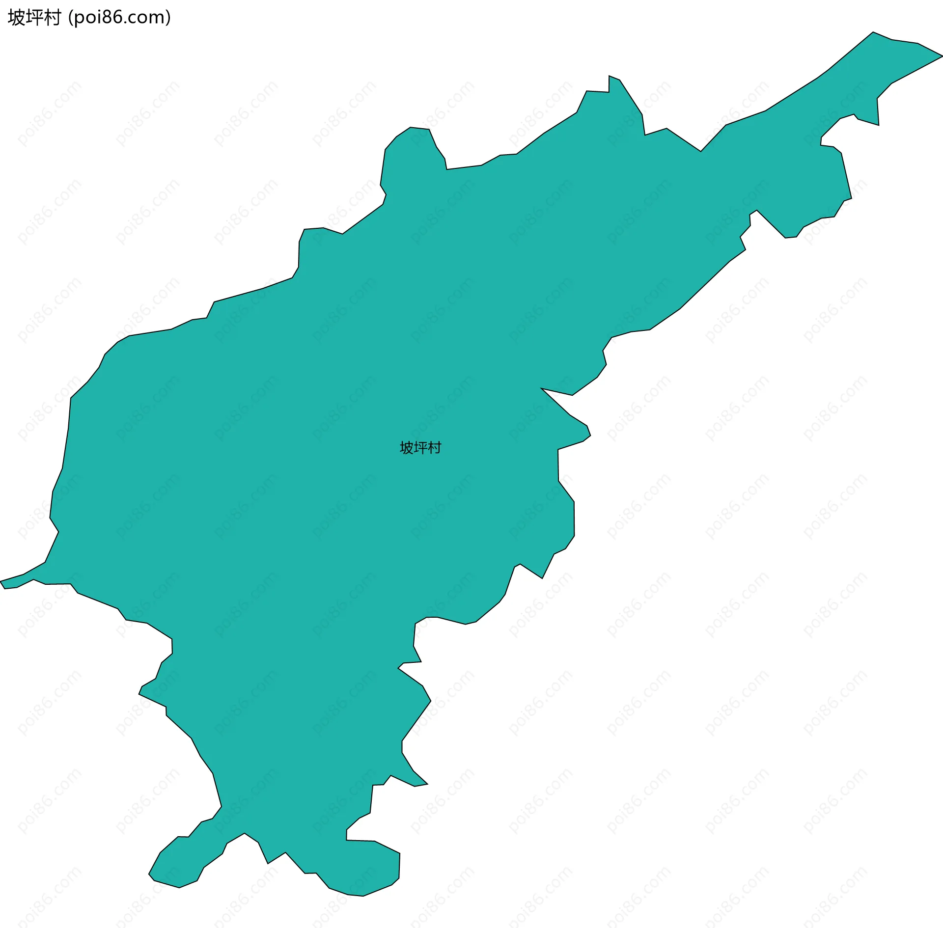 坡坪村边界地图