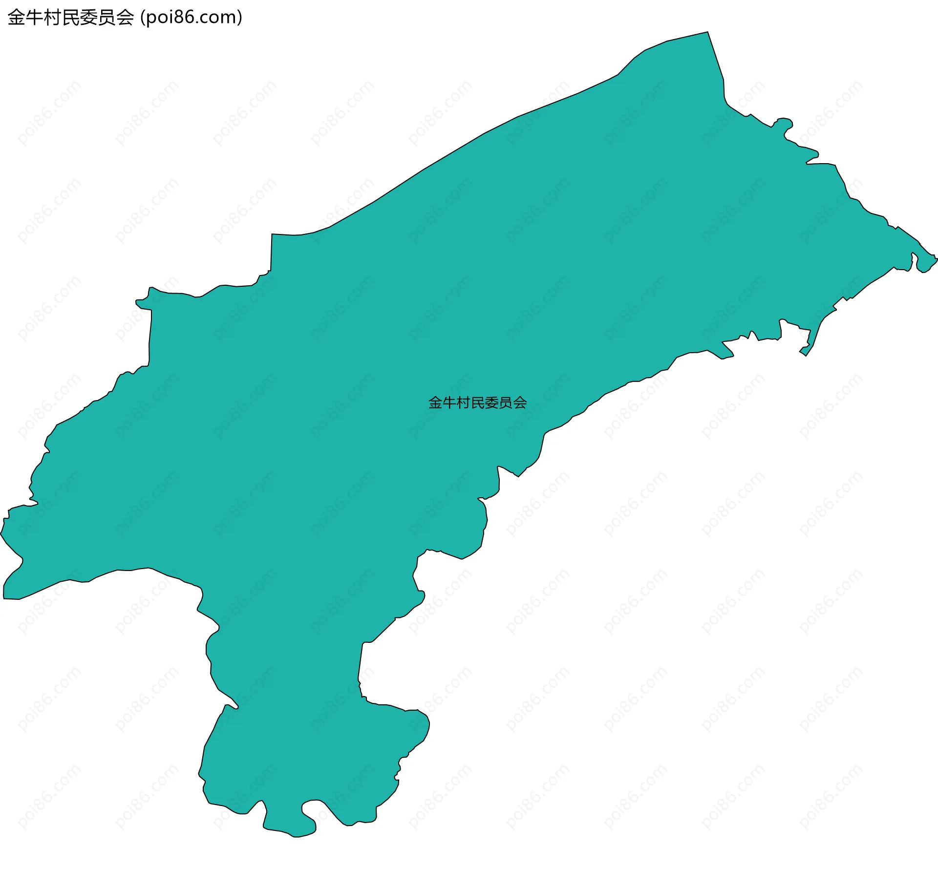 金牛村民委员会边界地图