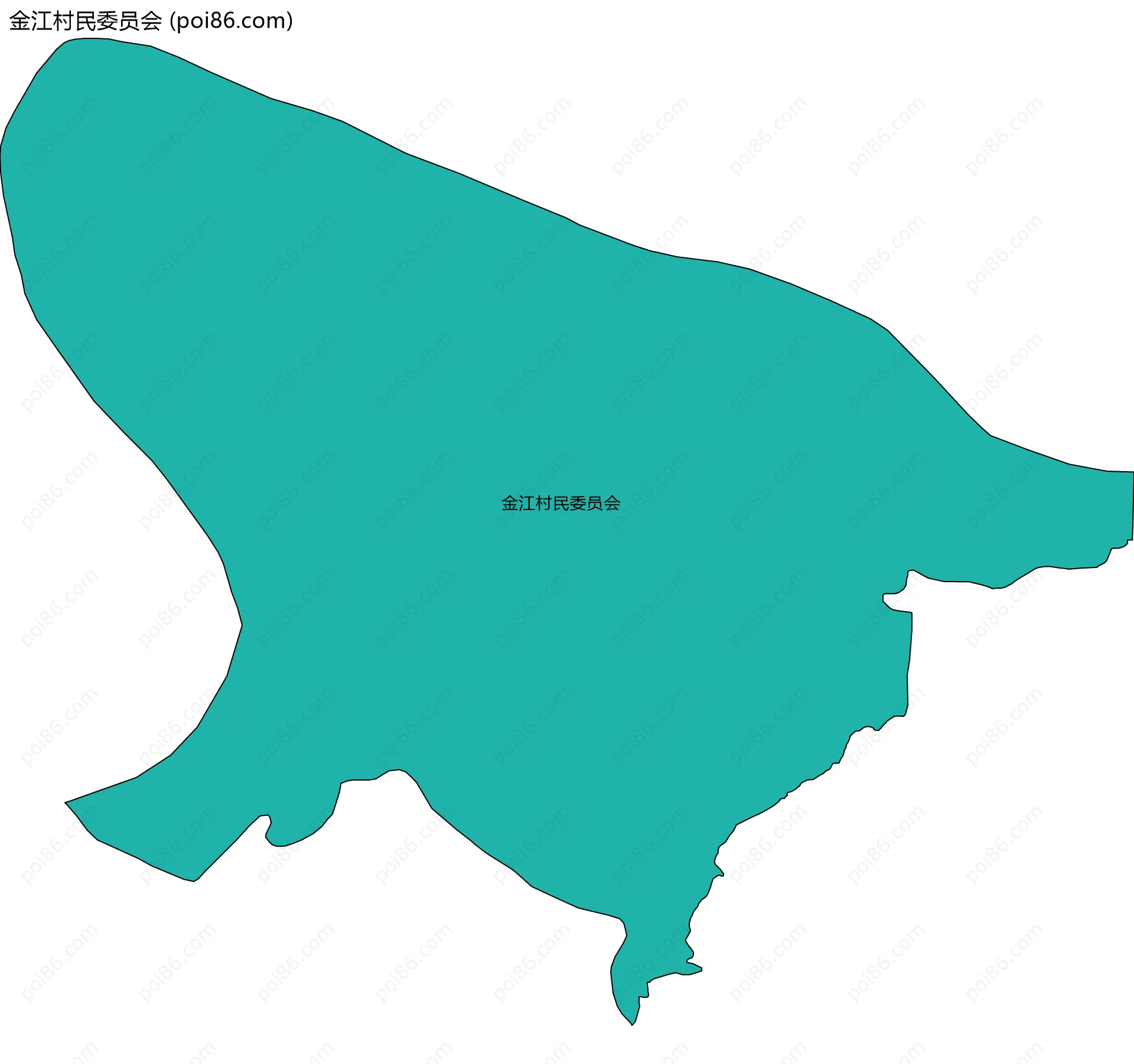 金江村民委员会边界地图