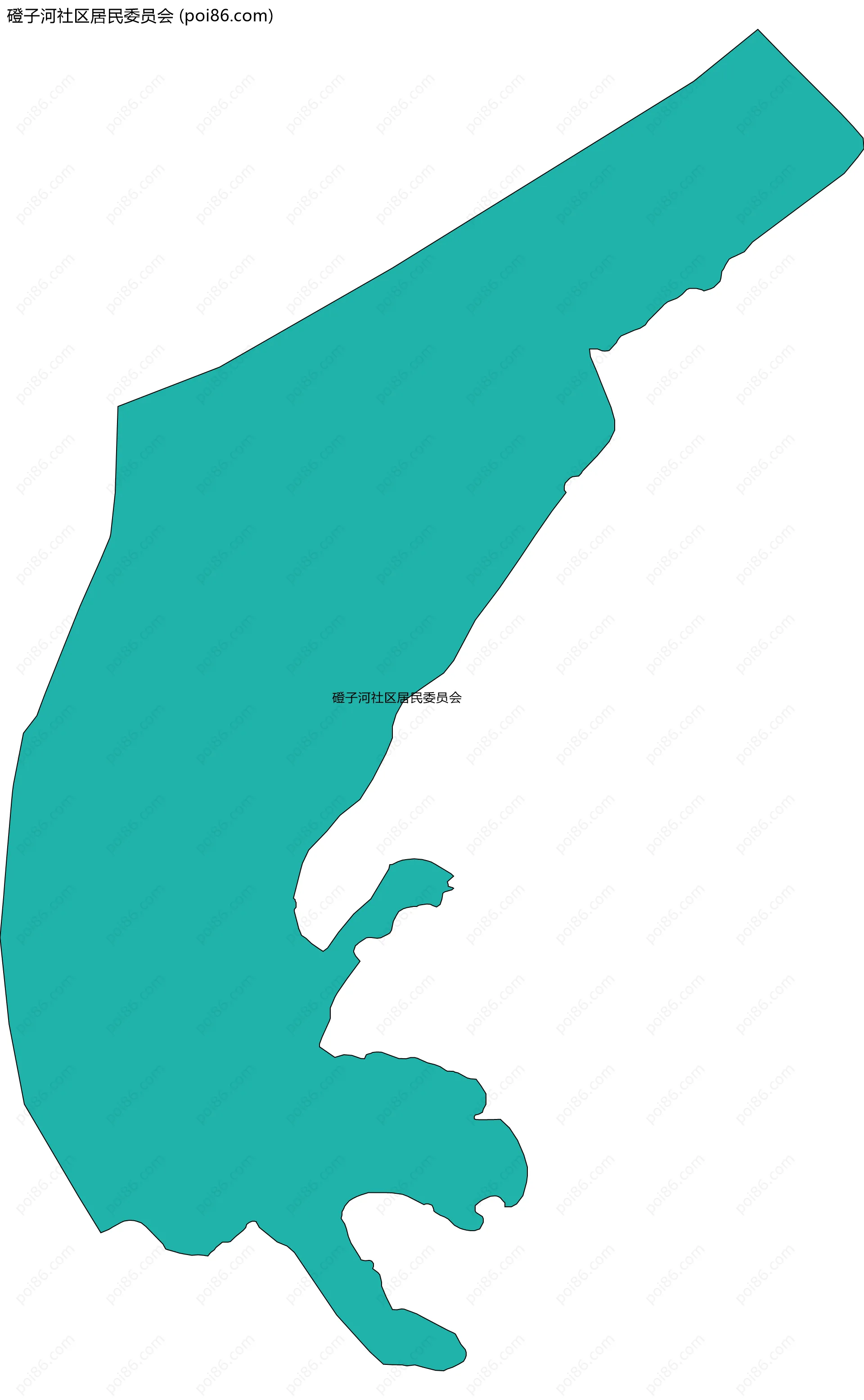 磴子河社区居民委员会边界地图