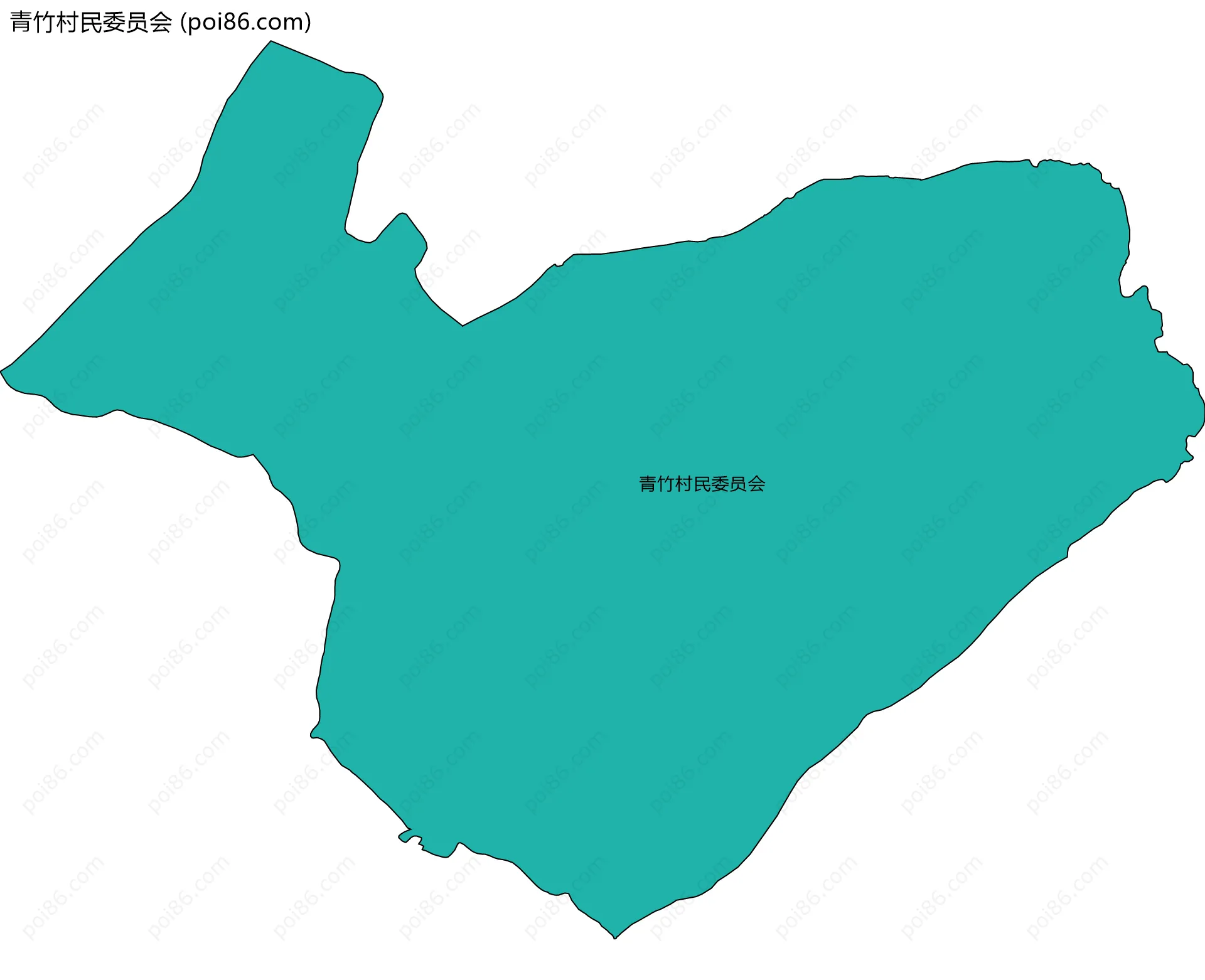 青竹村民委员会边界地图