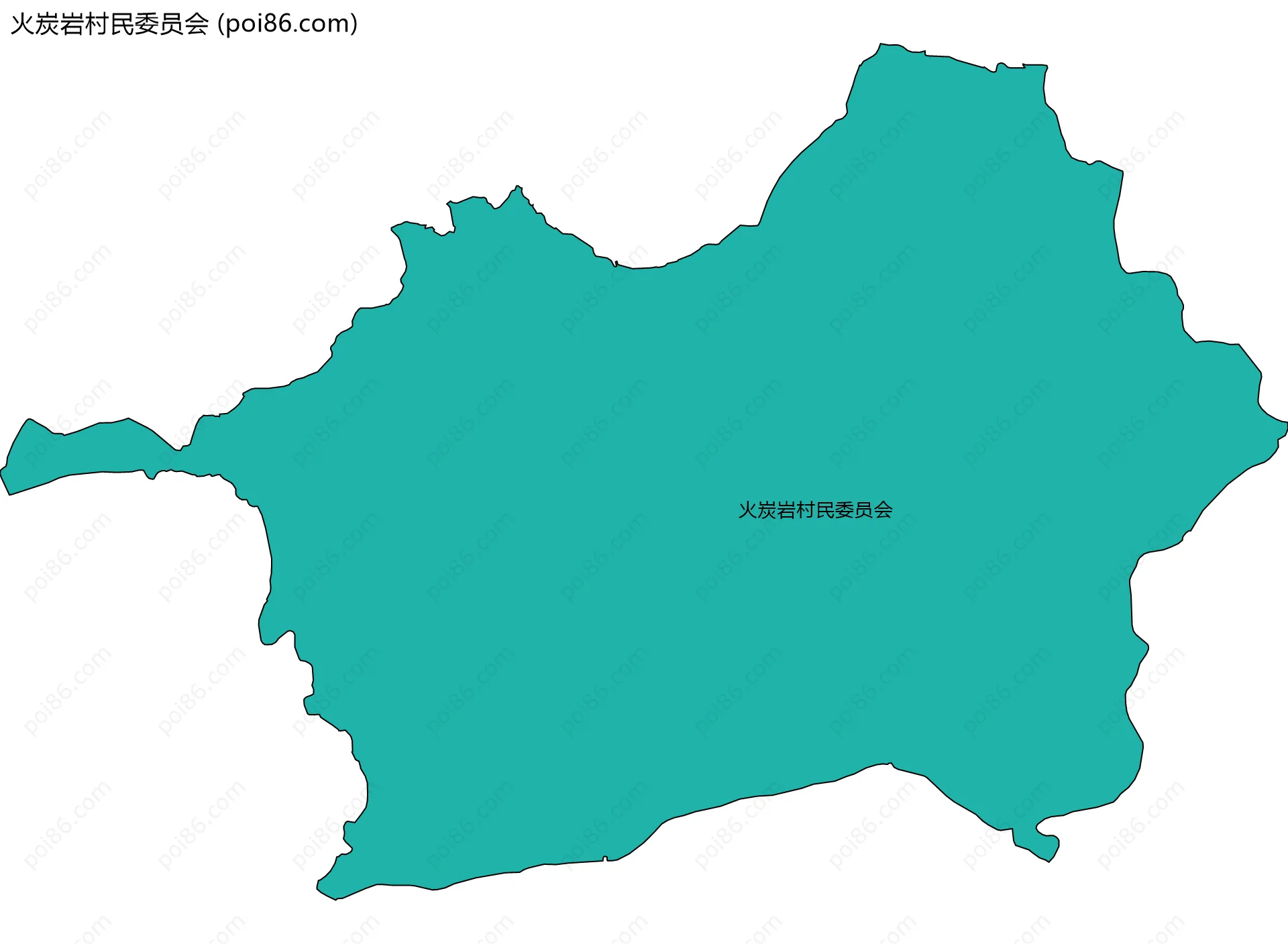 火炭岩村民委员会边界地图