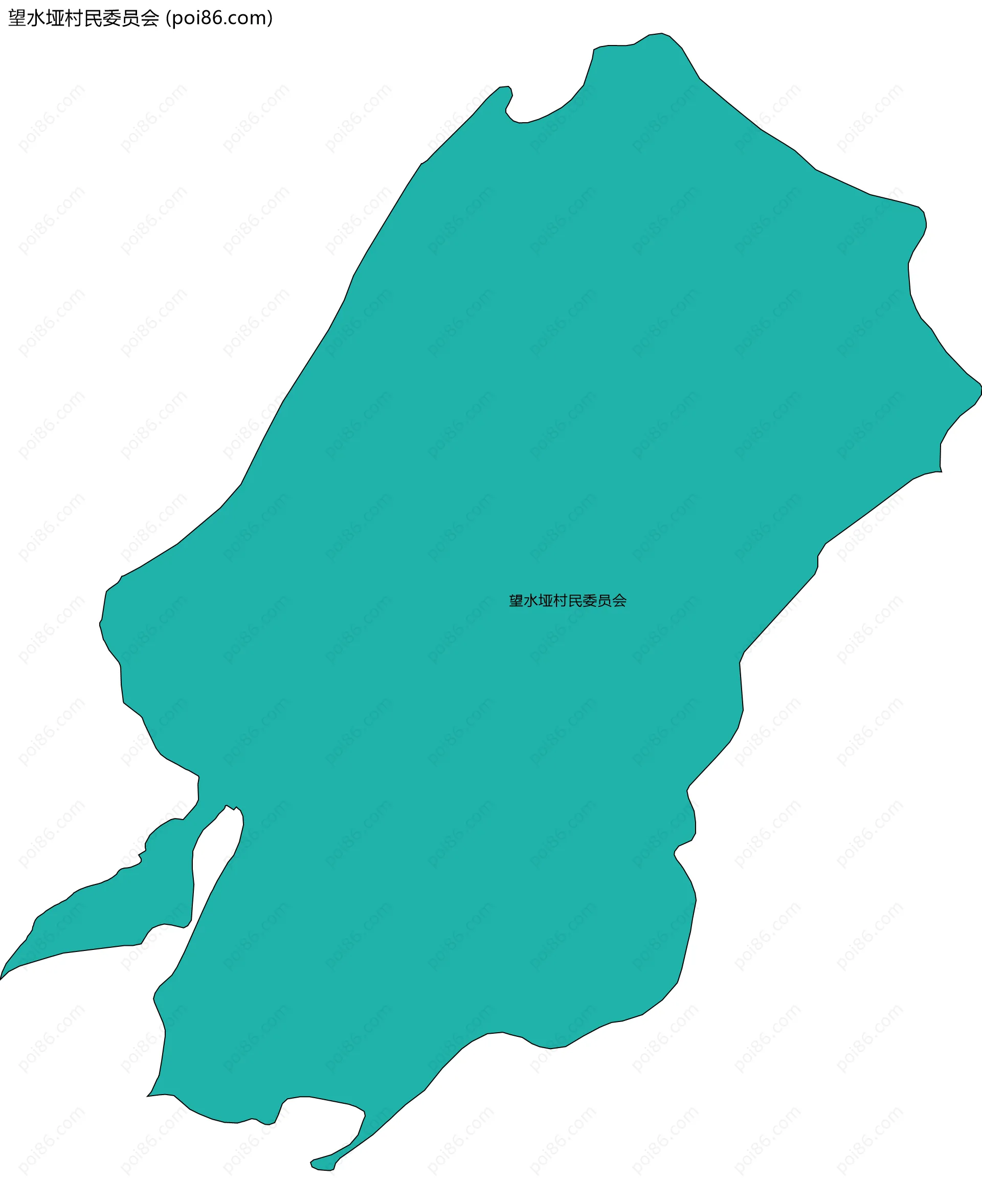 望水垭村民委员会边界地图