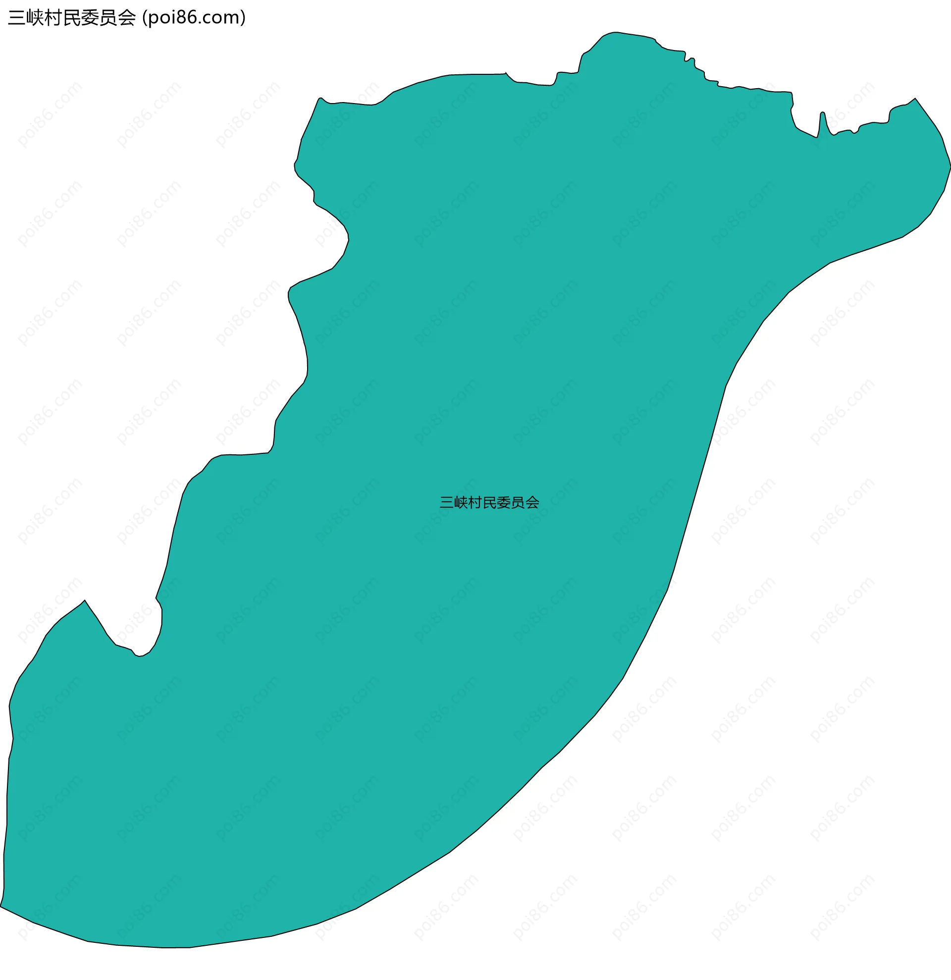 三峡村民委员会边界地图