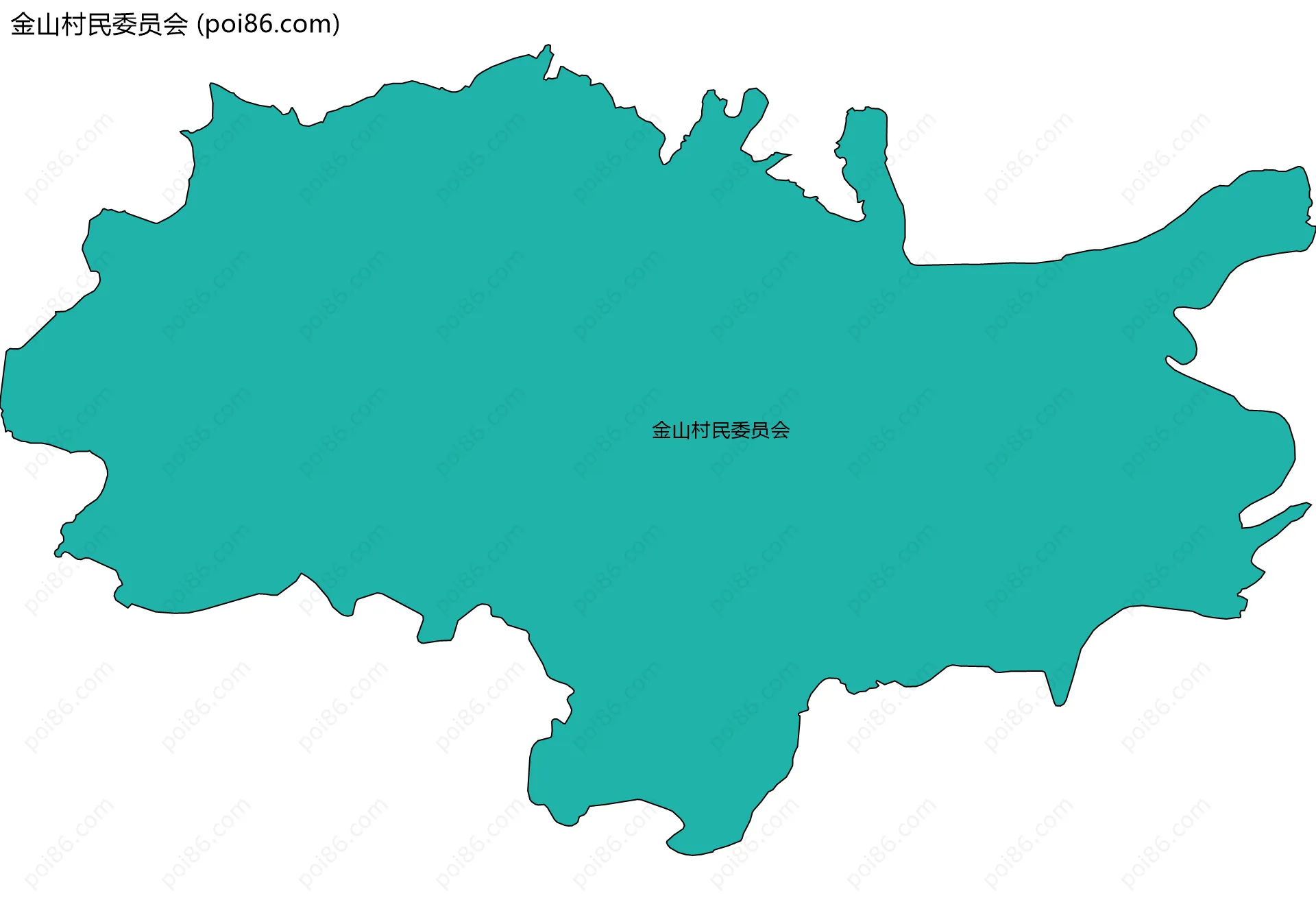 金山村民委员会边界地图