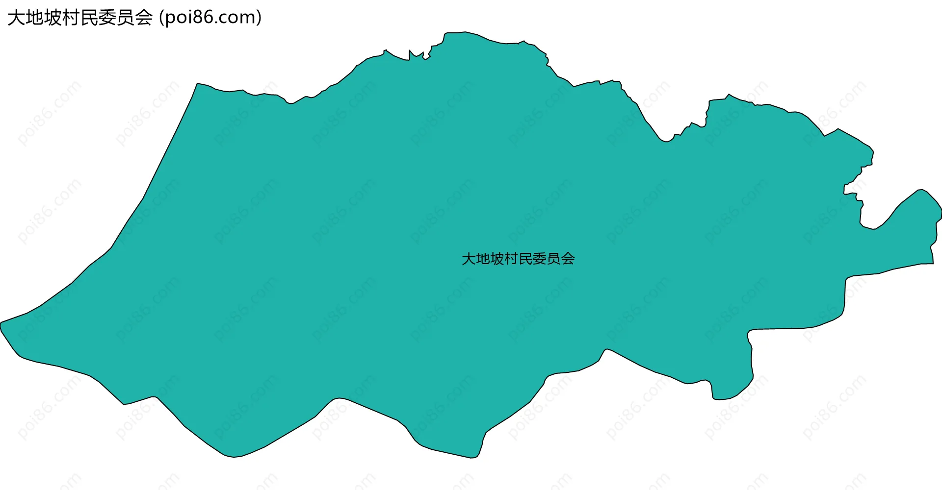 大地坡村民委员会边界地图