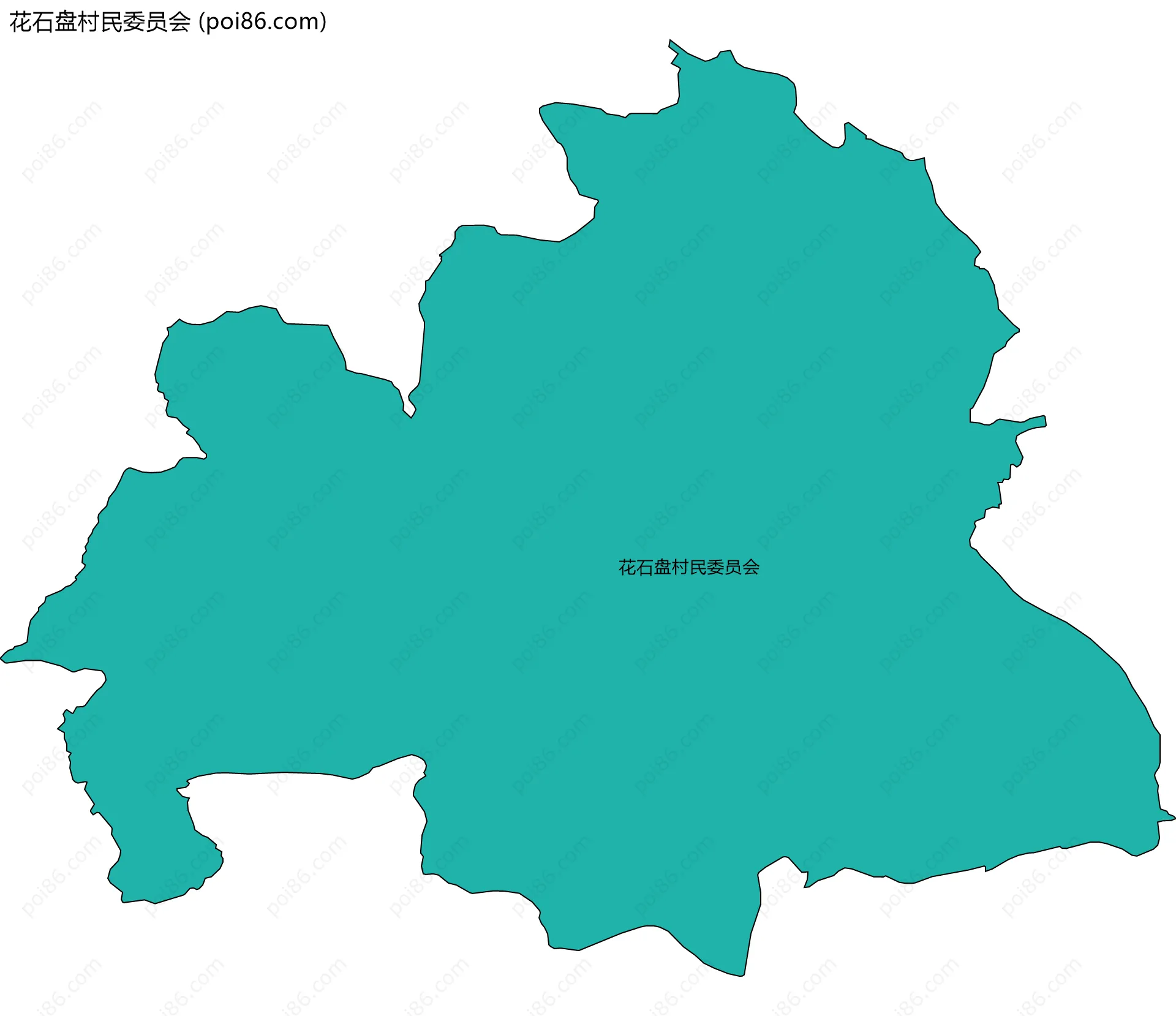 花石盘村民委员会边界地图