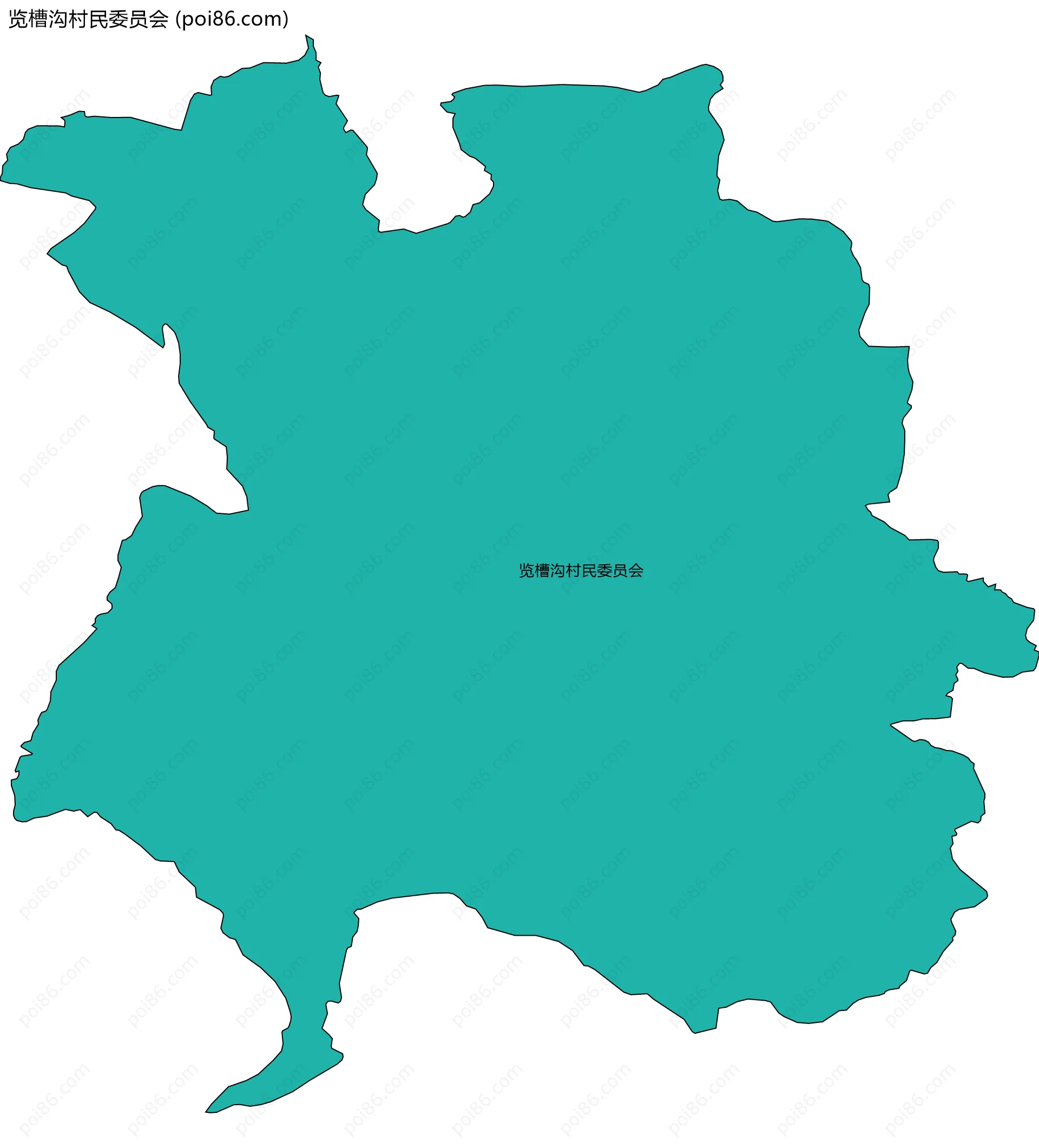 览槽沟村民委员会边界地图