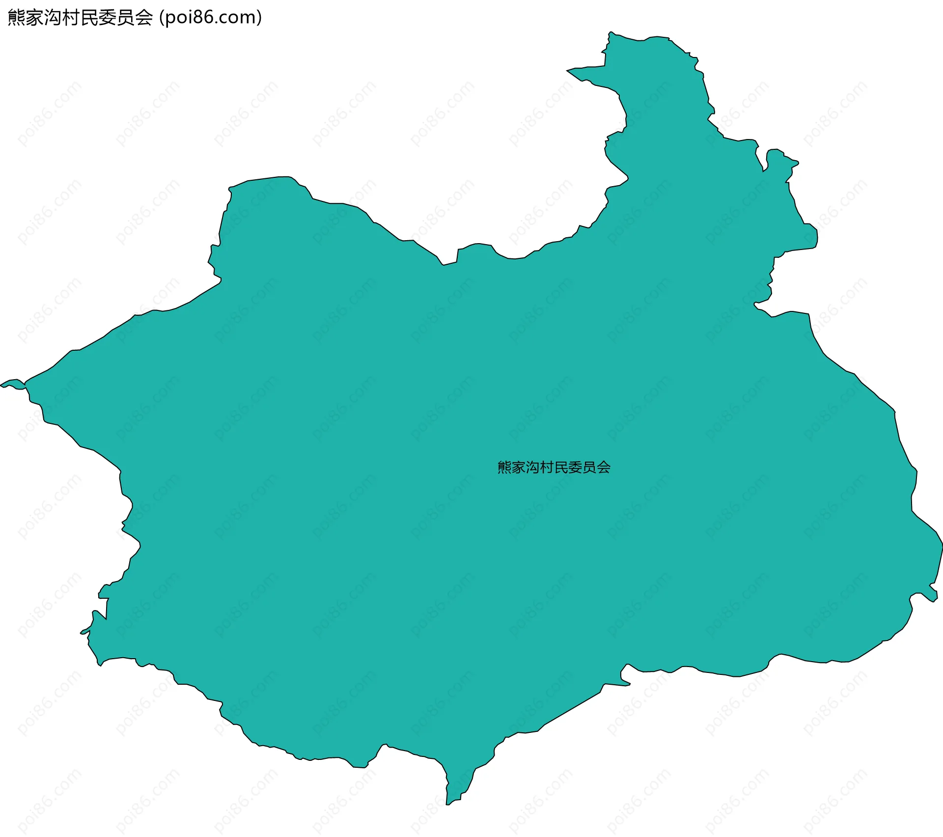 熊家沟村民委员会边界地图