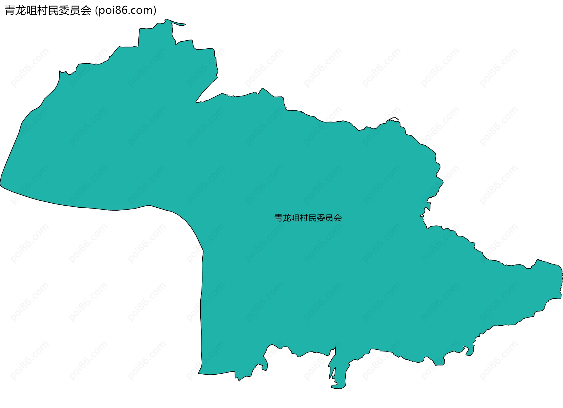 青龙咀村民委员会边界地图