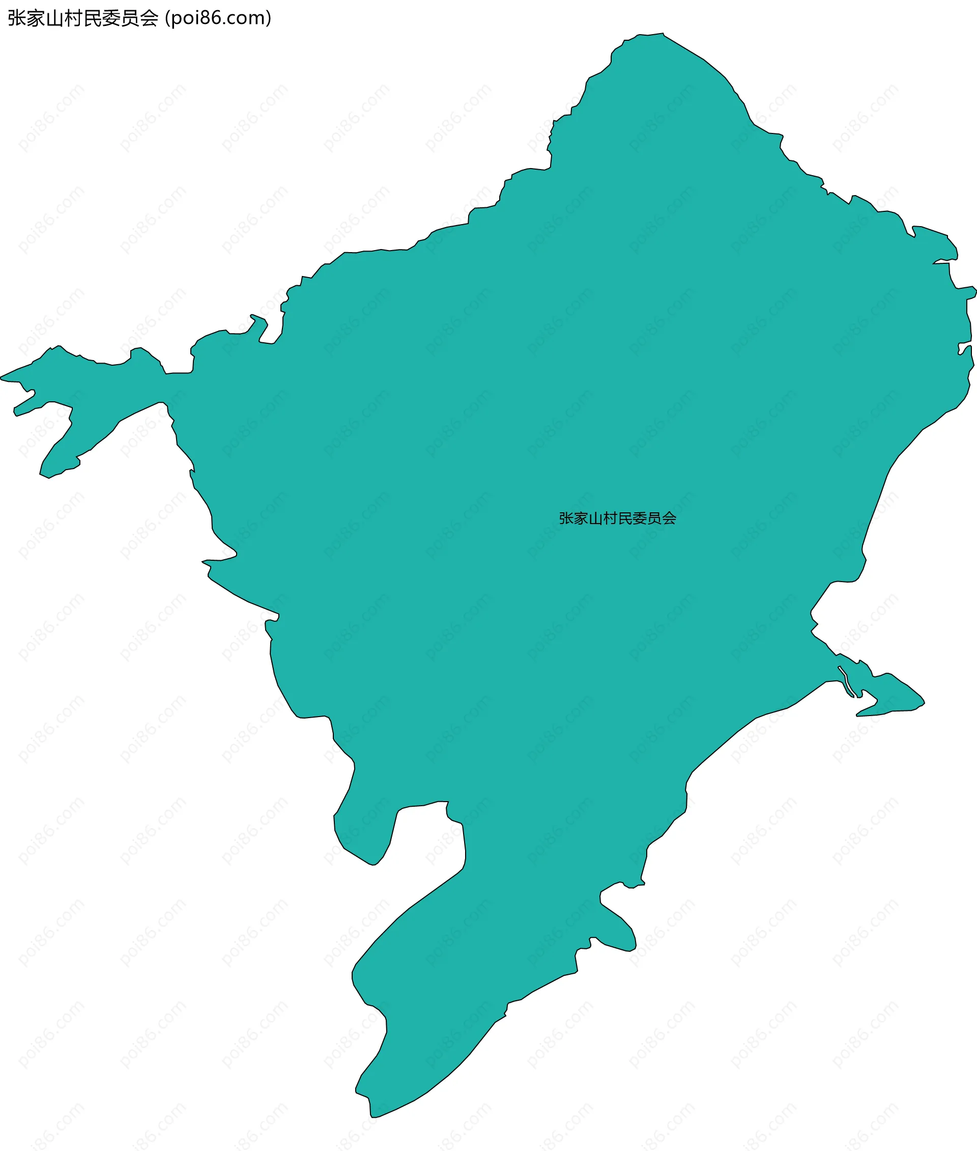 张家山村民委员会边界地图