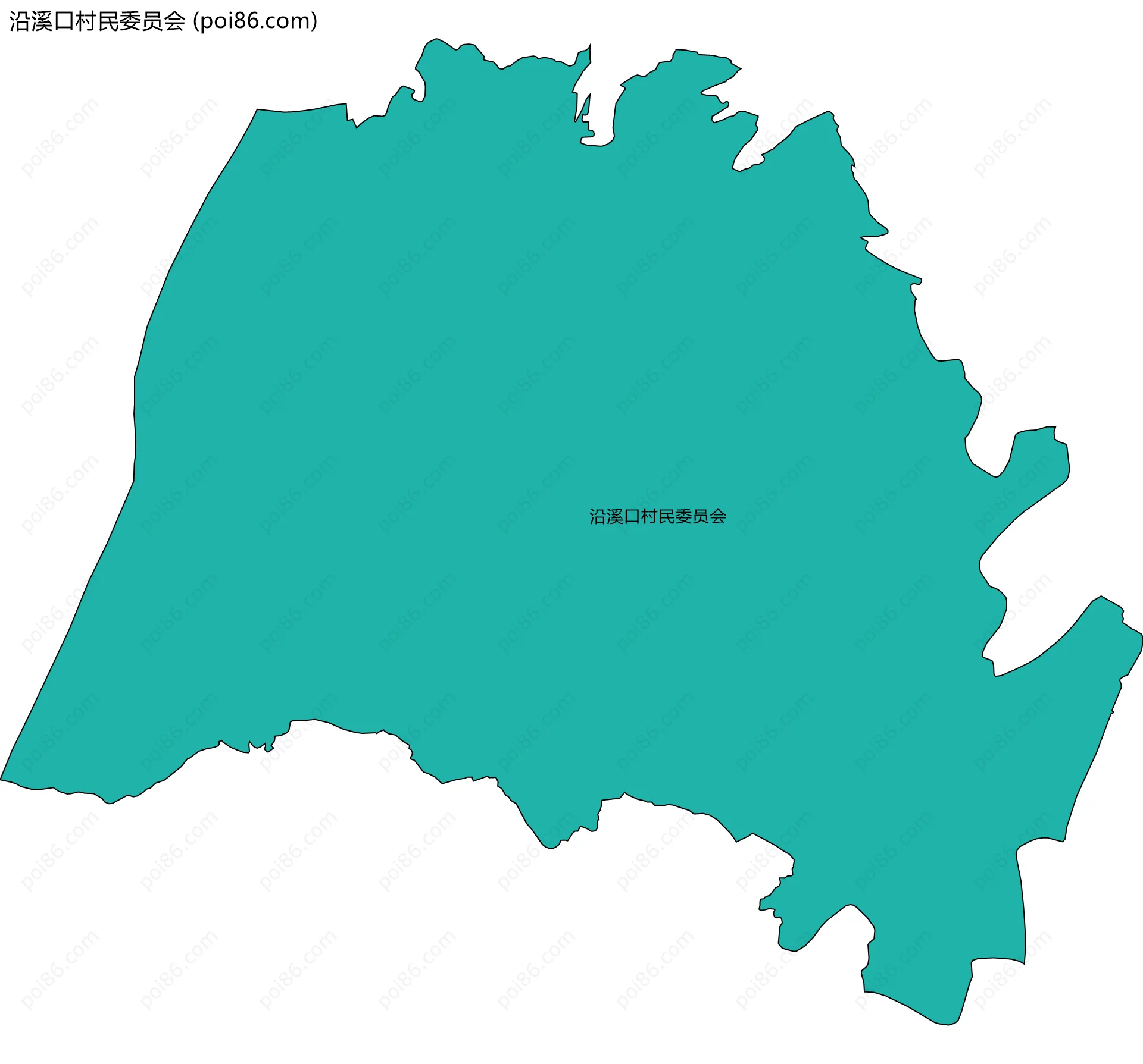 沿溪口村民委员会边界地图