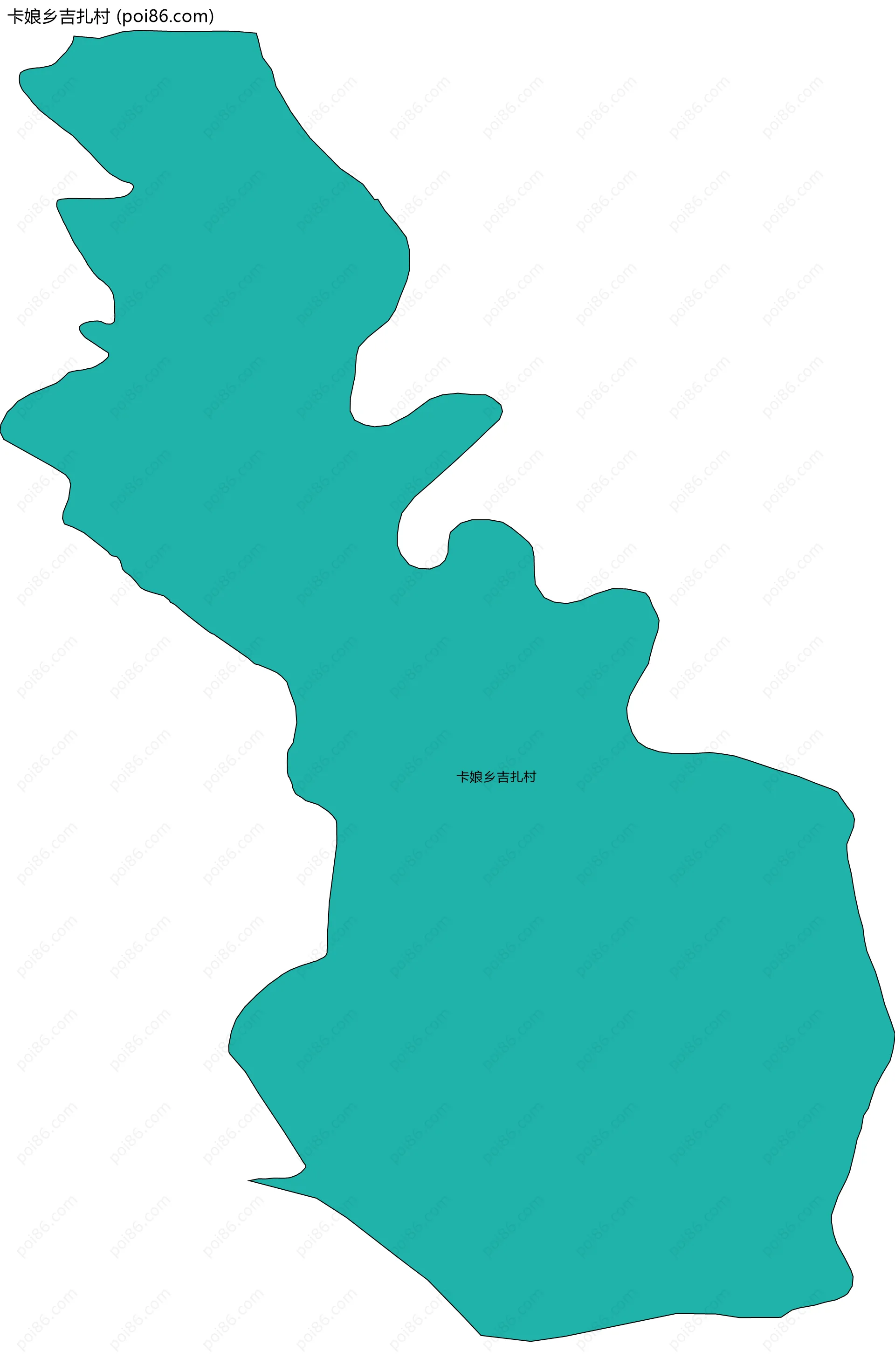 卡娘乡吉扎村边界地图